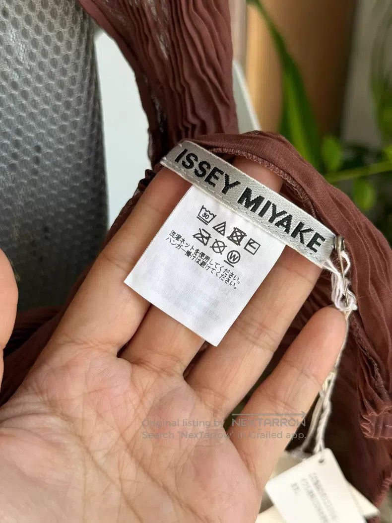 Issey Miyake Issey Miyake Chocolate Brown Wicker Perspective Round Neck Size M / US 6-8 / IT 42-44 - 4 Thumbnail