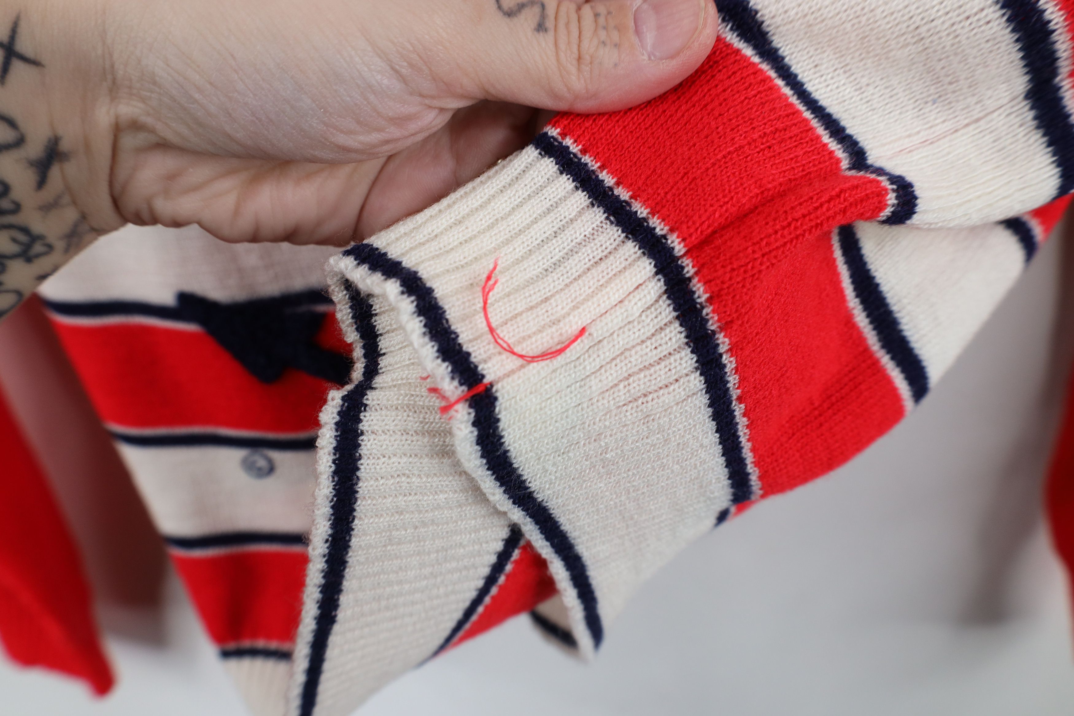 Vintage Vintage 70s Streetwear Nautical Boat Anchor Knit Sweater Size L / US 10 / IT 46 - 6 Thumbnail