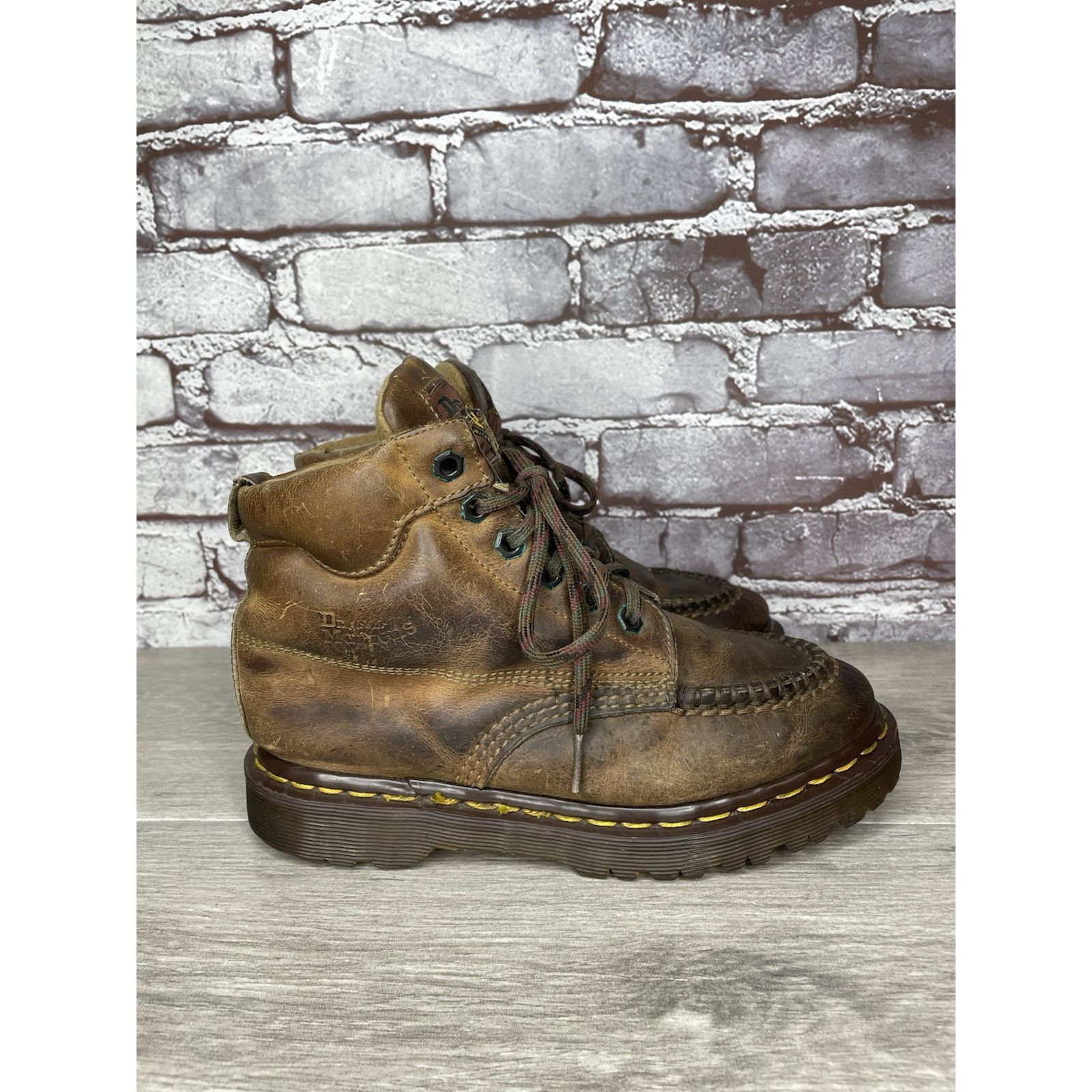 Dr. Martens VTG Dr Doc Martens Brown Leather Lace Up Boots Unisex Sz 4UK Size US 5 / IT 35 - 14 Thumbnail
