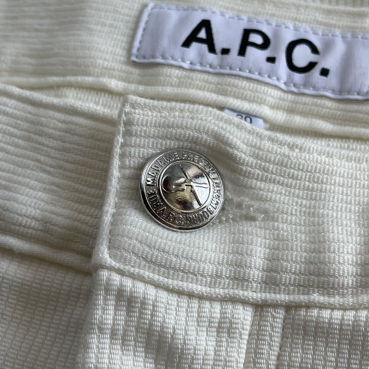 A.P.C. A.P.C. Rue Madame Paris Cream White Stretch Pants Size US 30 / EU 46 - 12 Thumbnail