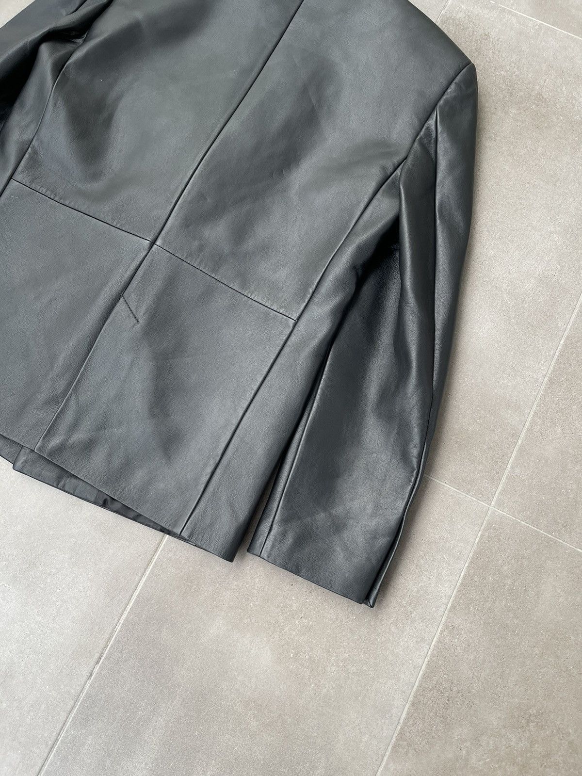 Han Kjobenhavn !DS! FW22 Han Kjobenhavn Black Leather Blazer Jacket Size US M / EU 48-50 / 2 - 16 Thumbnail