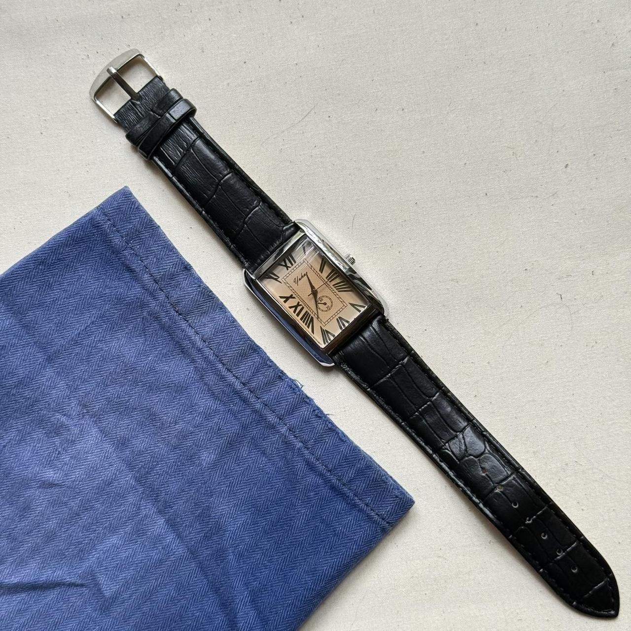 Vintage leather watch classy rich black luxury clock watch Size ONE SIZE - 3 Thumbnail
