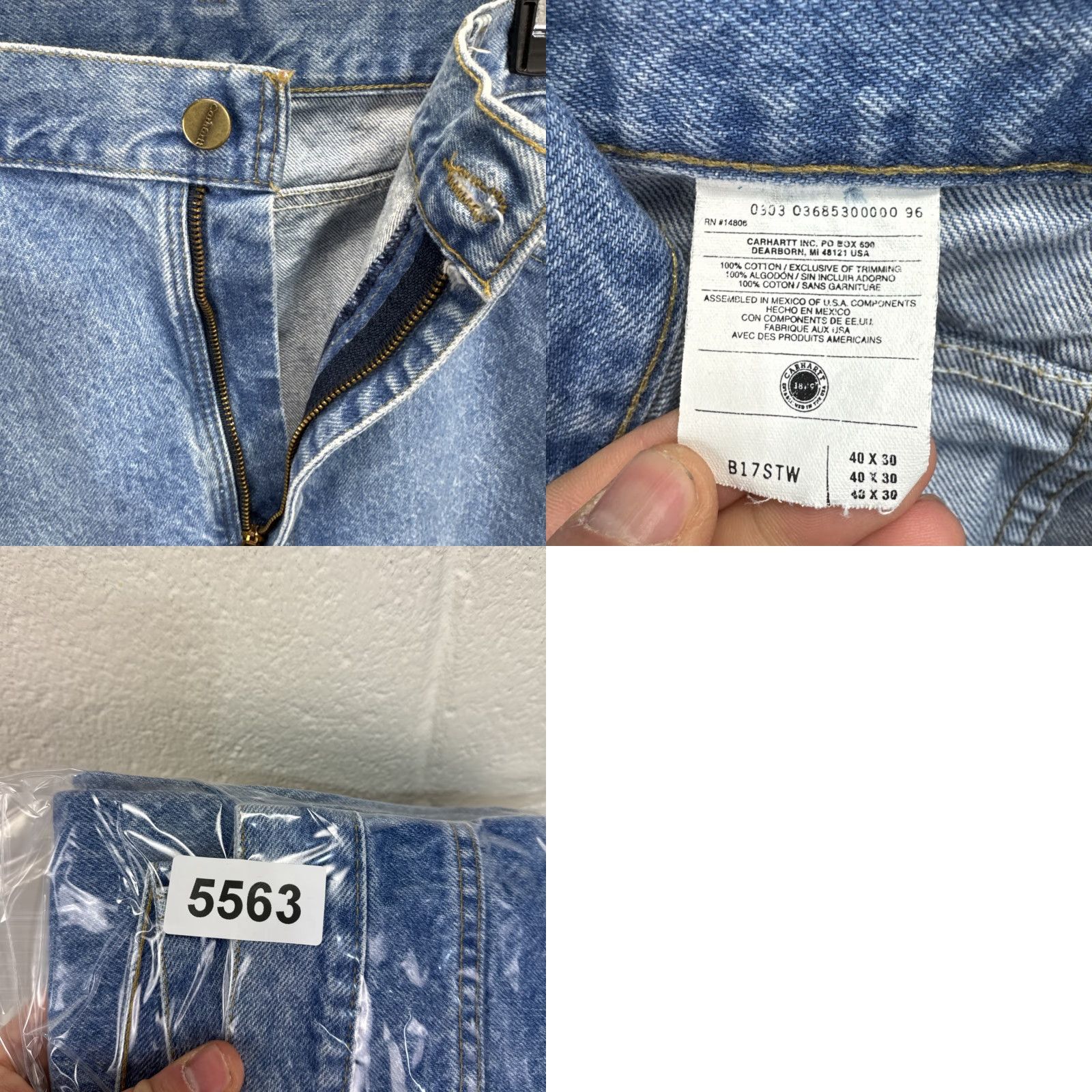 Carhartt Carhartt Mens Jeans Denim Relaxed Fit Medium Wash 40x30 Carhartt Logo 5-Pocket Style Straight Vintage No Mens Size US 40 / EU 56 - 9 Thumbnail