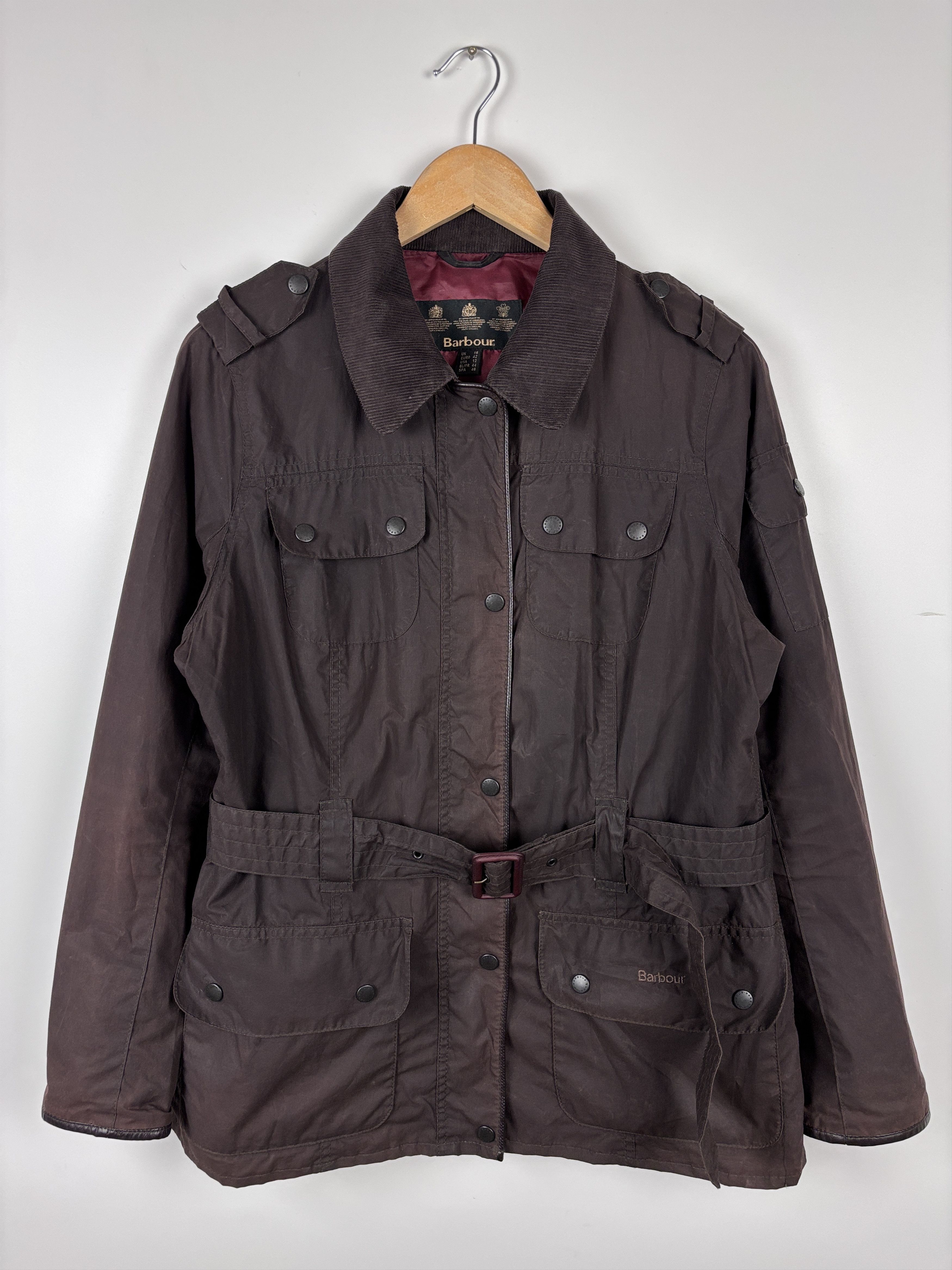 Barbour Barbour Explorer Waxed Belted Jacket Brown UK 16 / US 12 Size XL / US 12-14 / IT 48-50 - 1 Thumbnail