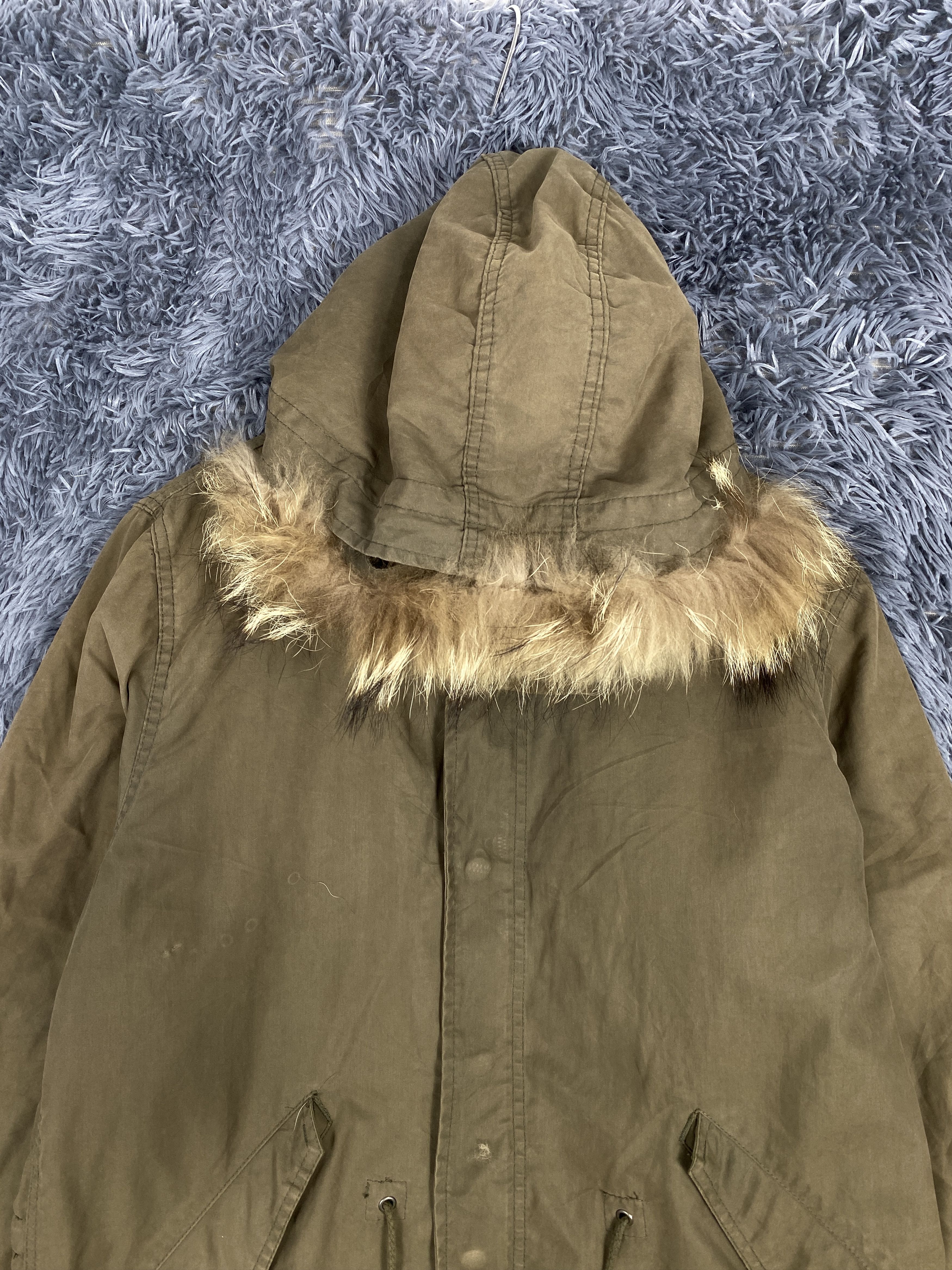 Japanese Brand Vintage Back Number Sherpa Hoodie Cotton Parkas Jacket Size US L / EU 52-54 / 3 - 2 Thumbnail