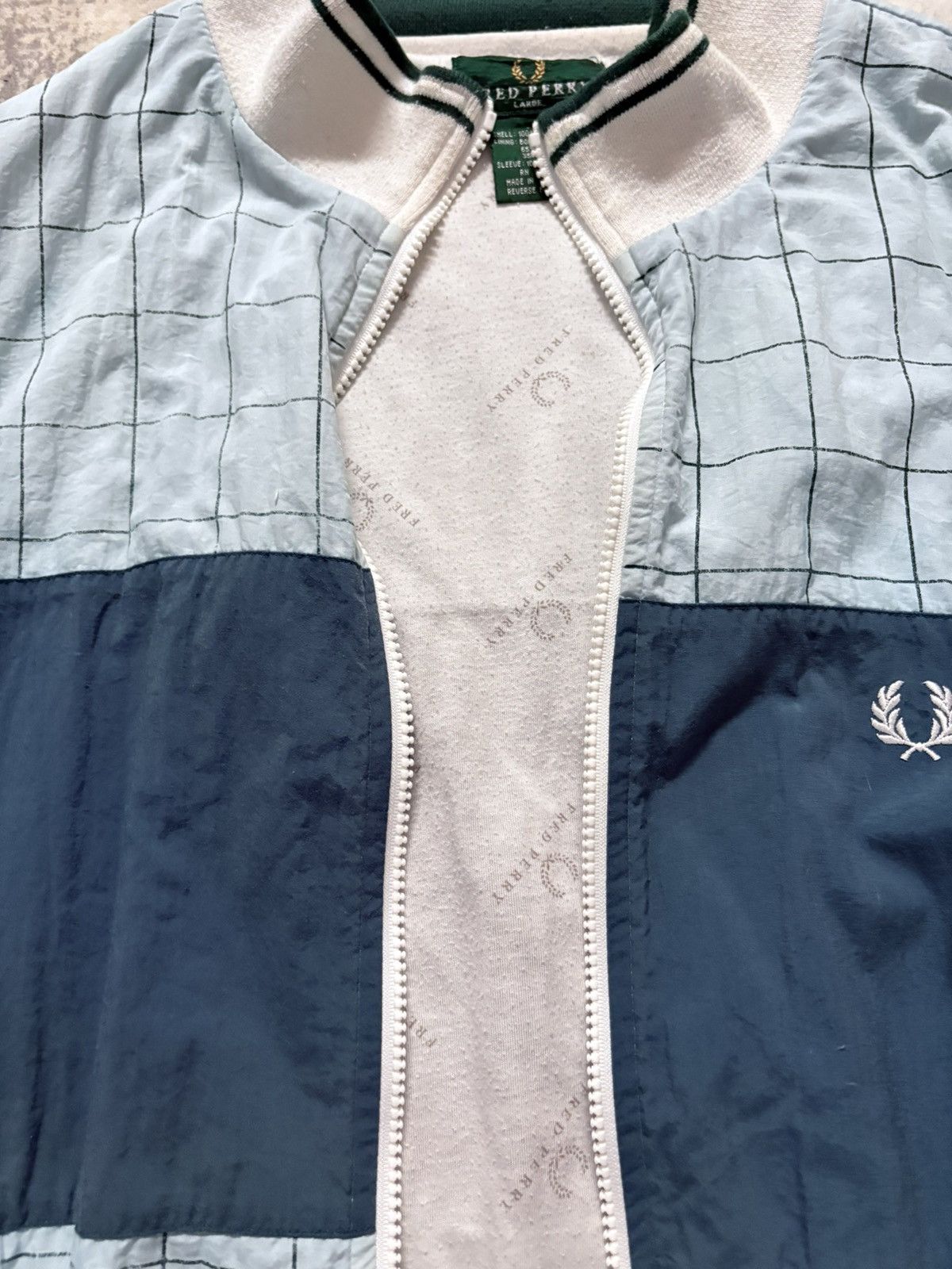 Fred Perry 90’s Fred Perry Zip Up Monogram Windbreaker Size US L / EU 52-54 / 3 - 5 Thumbnail