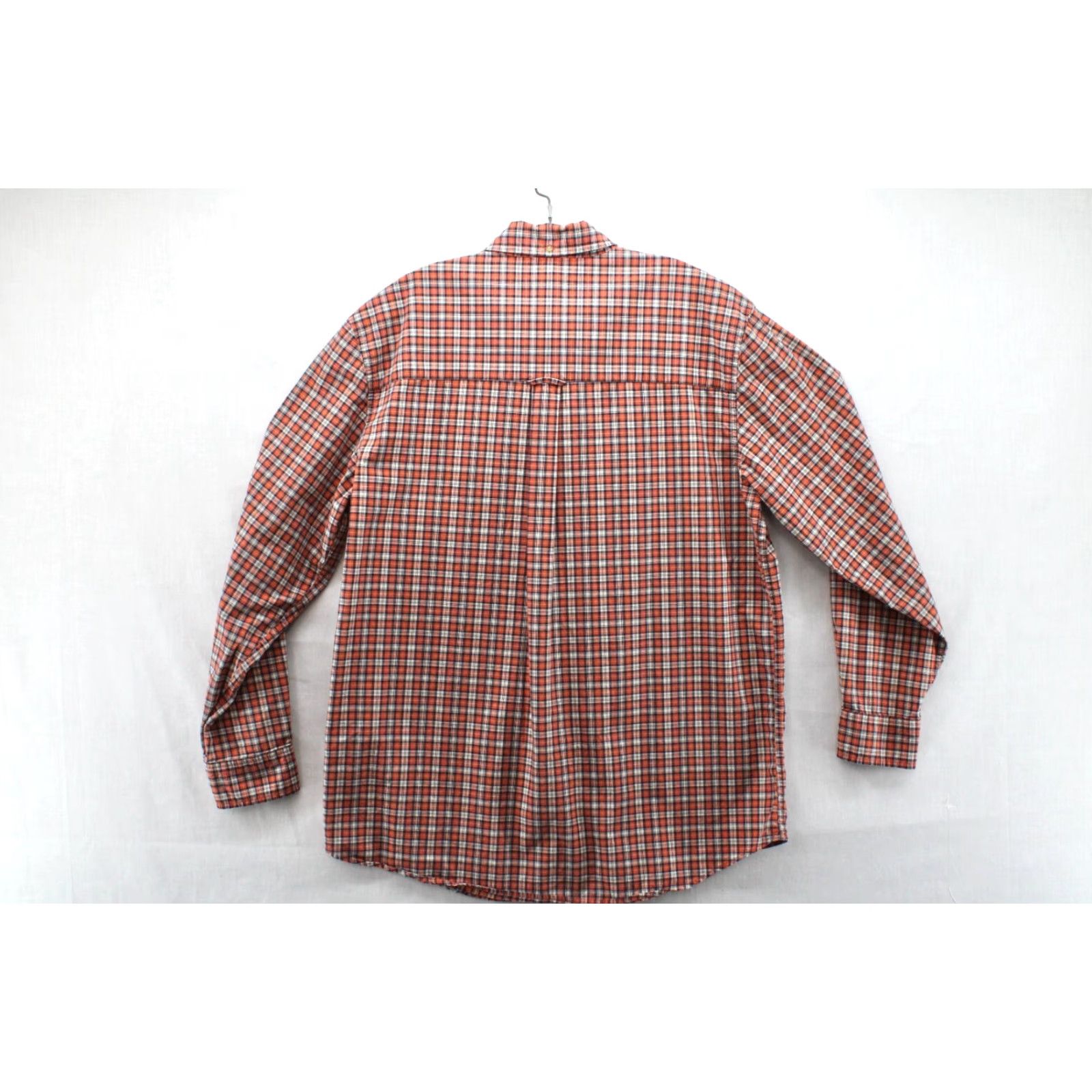 Chaps Chaps Long Sleeve Shirt Men's Large Orange Plaid Cotton Button Down Casual Shirt Size US L / EU 52-54 / 3 - 7 Thumbnail