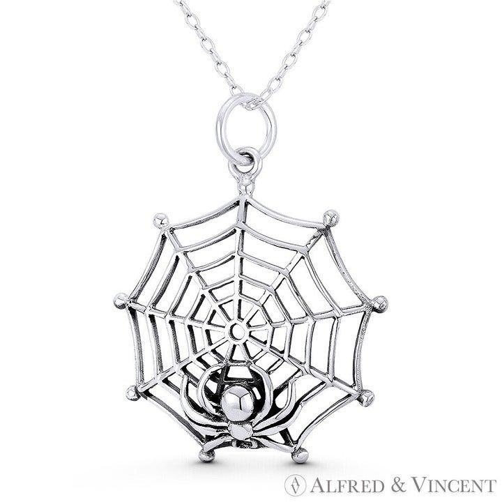 Other Black Widow Spider on Web Arachnid Charm 34x26mm Pendant Size ONE SIZE - 1 Preview