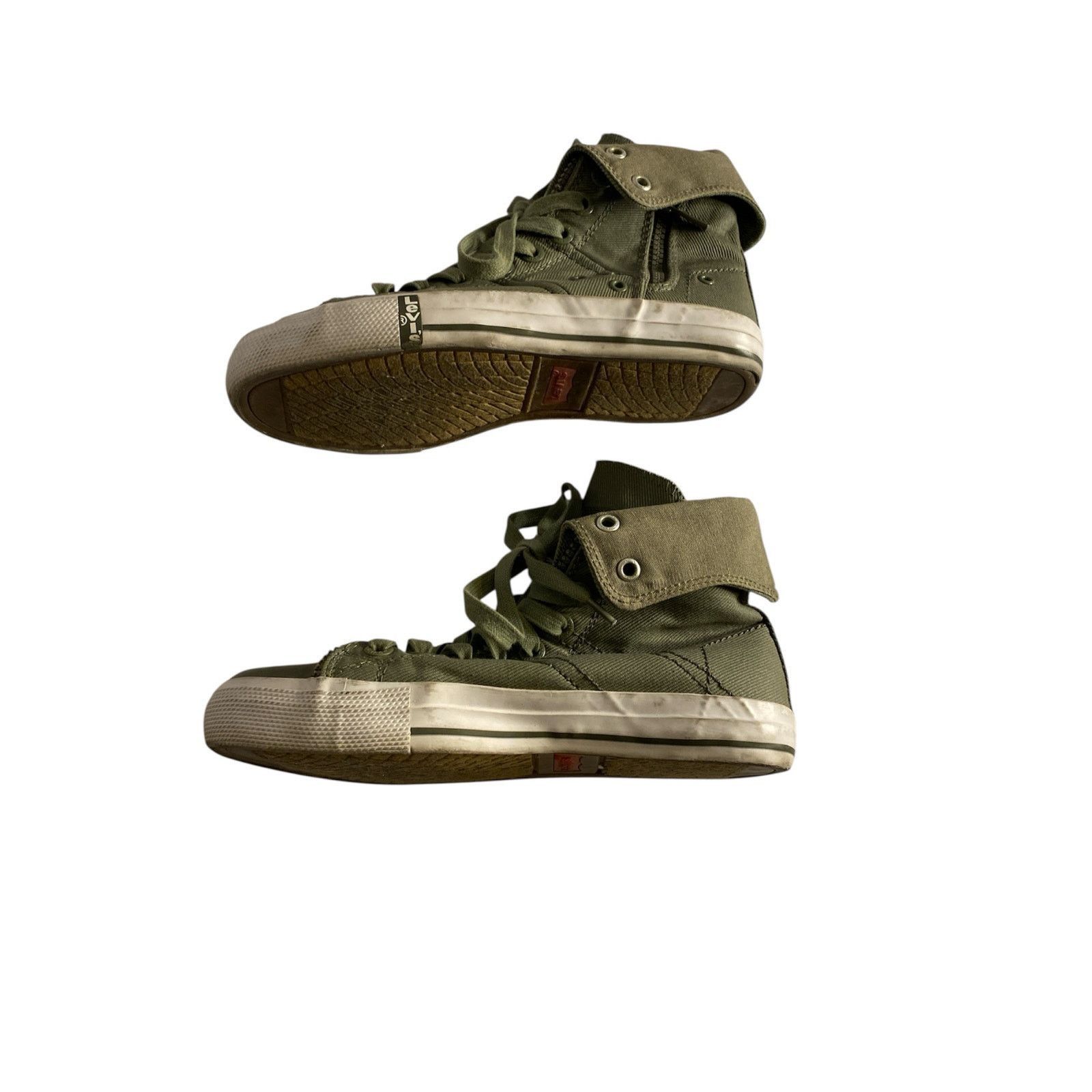 Levi's Army Green Canvas High Top Sneakers Levi’s Size 7.5 Size US 7.5 / IT 37.5 - 4 Thumbnail