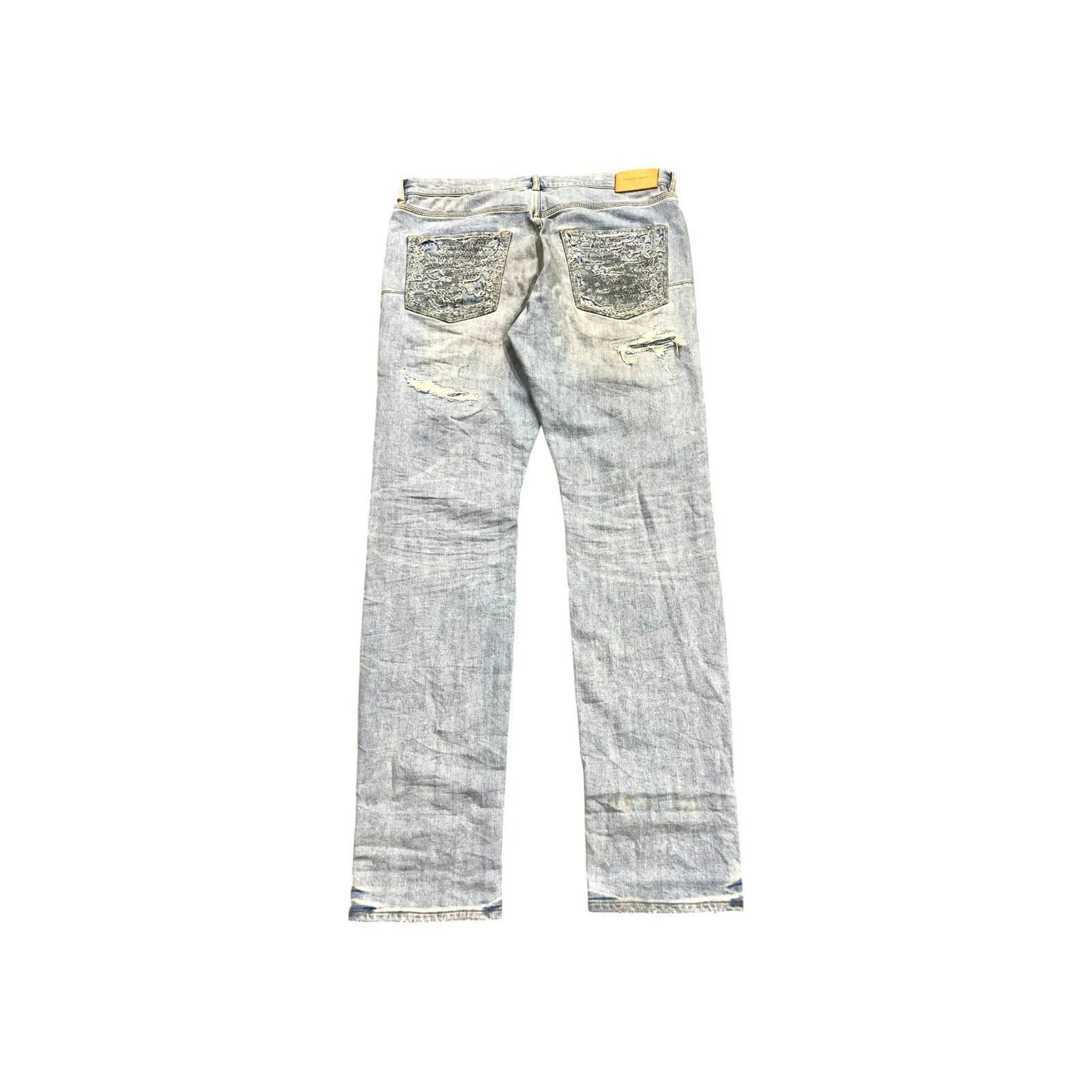 Purple Brand Purple Brand Patchwork Light Wash Jeans Size US 36 / EU 52 - 2 Thumbnail