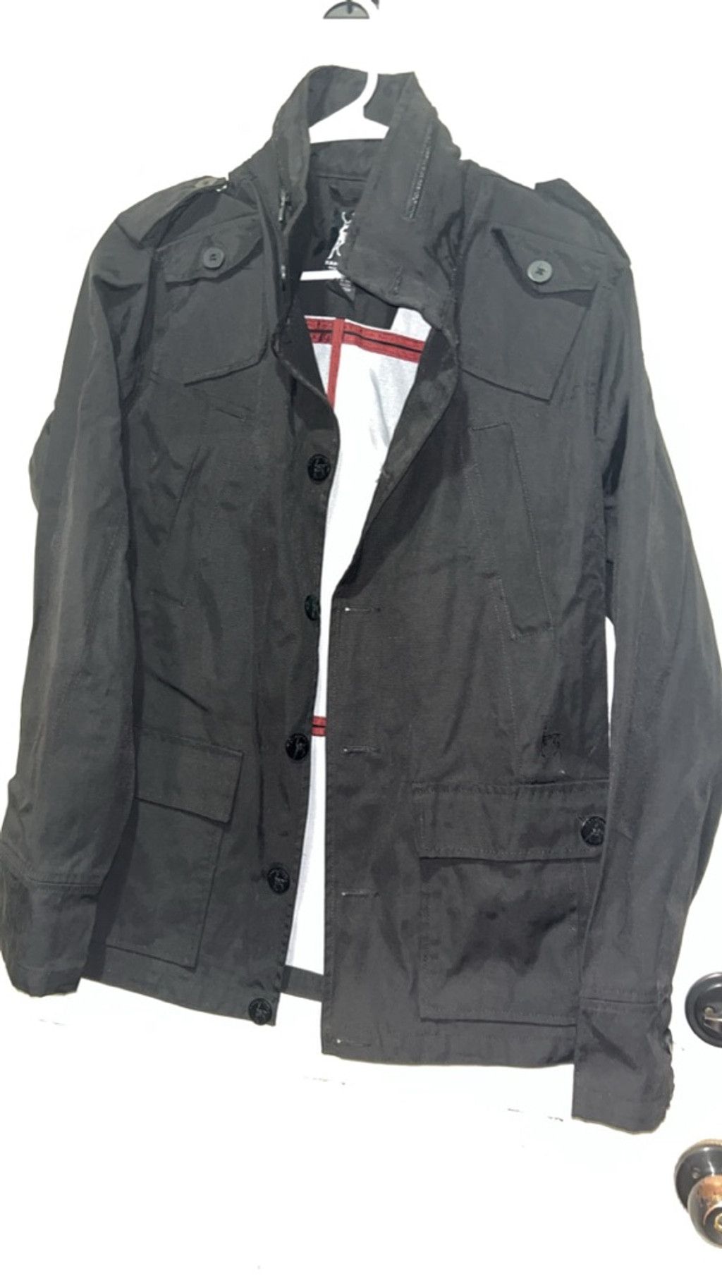 Kane & Unke Men's KANE&UNKE Black Military & Field Jacket L with Red Acc Size US L / EU 52-54 / 3 - 3 Thumbnail