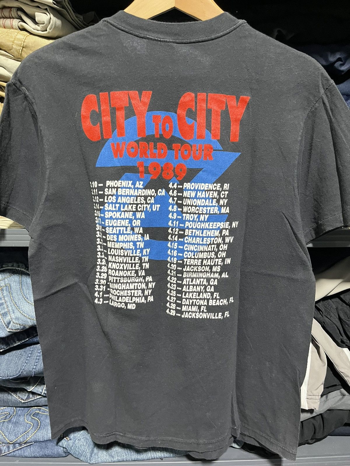 Band Tees × Vintage CRAZY VINTAGE 1989 RATT CITY TO CITY WORLD TOUR BAND TEE Size US M / EU 48-50 / 2 - 5 Thumbnail