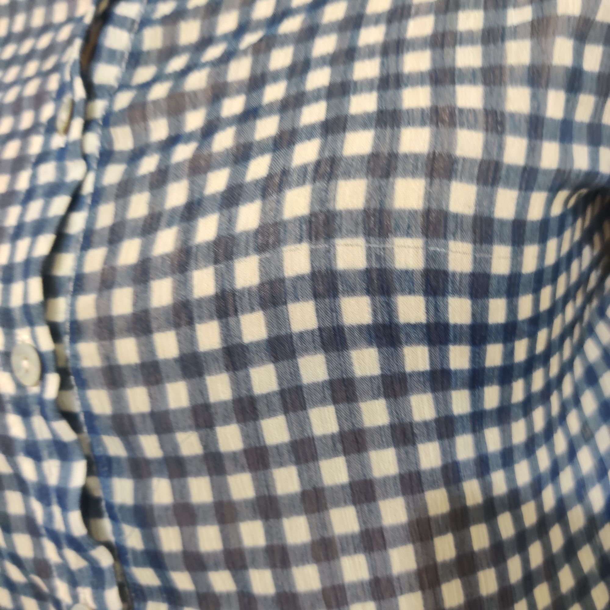 Other Living Doll Womens Shirt Sheer Checkered Button Up Preppy Ch Size XS / US 0-2 / IT 36-38 - 7 Thumbnail