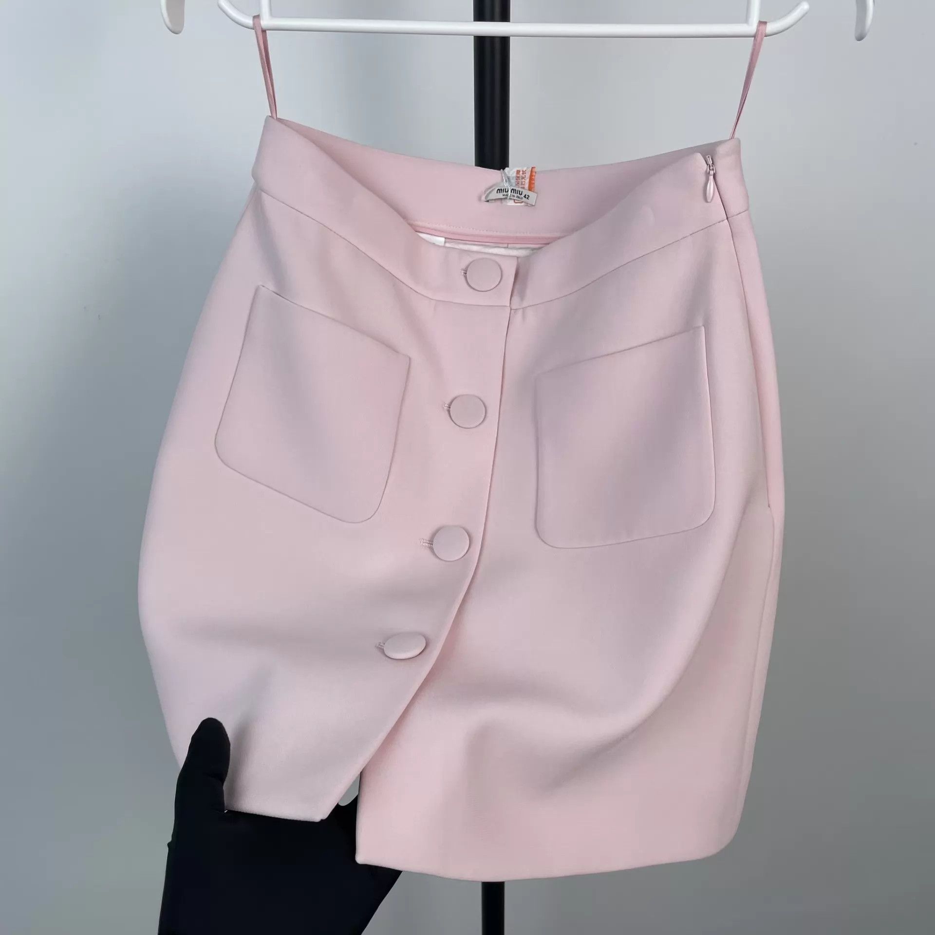Miu Miu MIU MIU Women's Pink Mini Skirt 42 Size 28" / US 6 / IT 42 - 9 Thumbnail