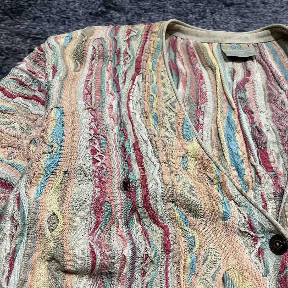 Coogi Vintage 90s Coogi 3D Chunky Knit Hip-Hop Cardigan Sweater Size US L / EU 52-54 / 3 - 4 Thumbnail