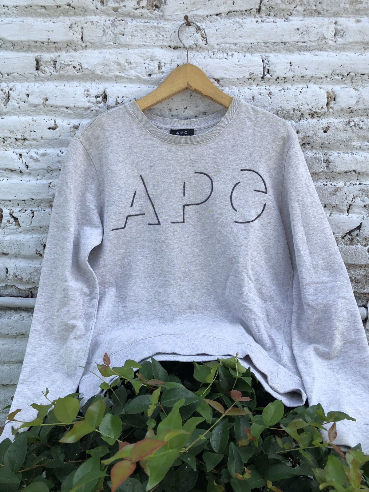 A.P.C. APC BIG LOGO UNISEX SWEATERS GREY Size S / US 4 / IT 40 - 1 Thumbnail