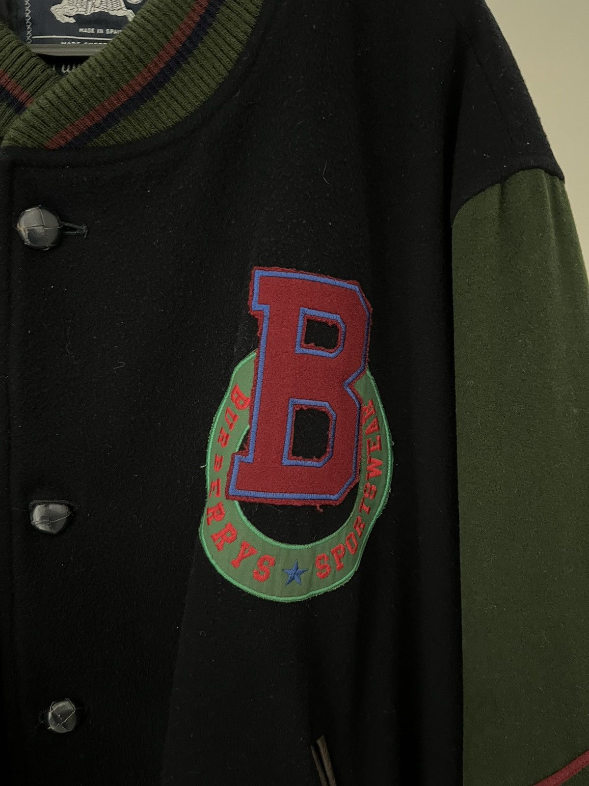 Burberry Burberry Varsity Jacket / Collage Jacket / Vintage - Wool Size US L / EU 52-54 / 3 - 3 Thumbnail