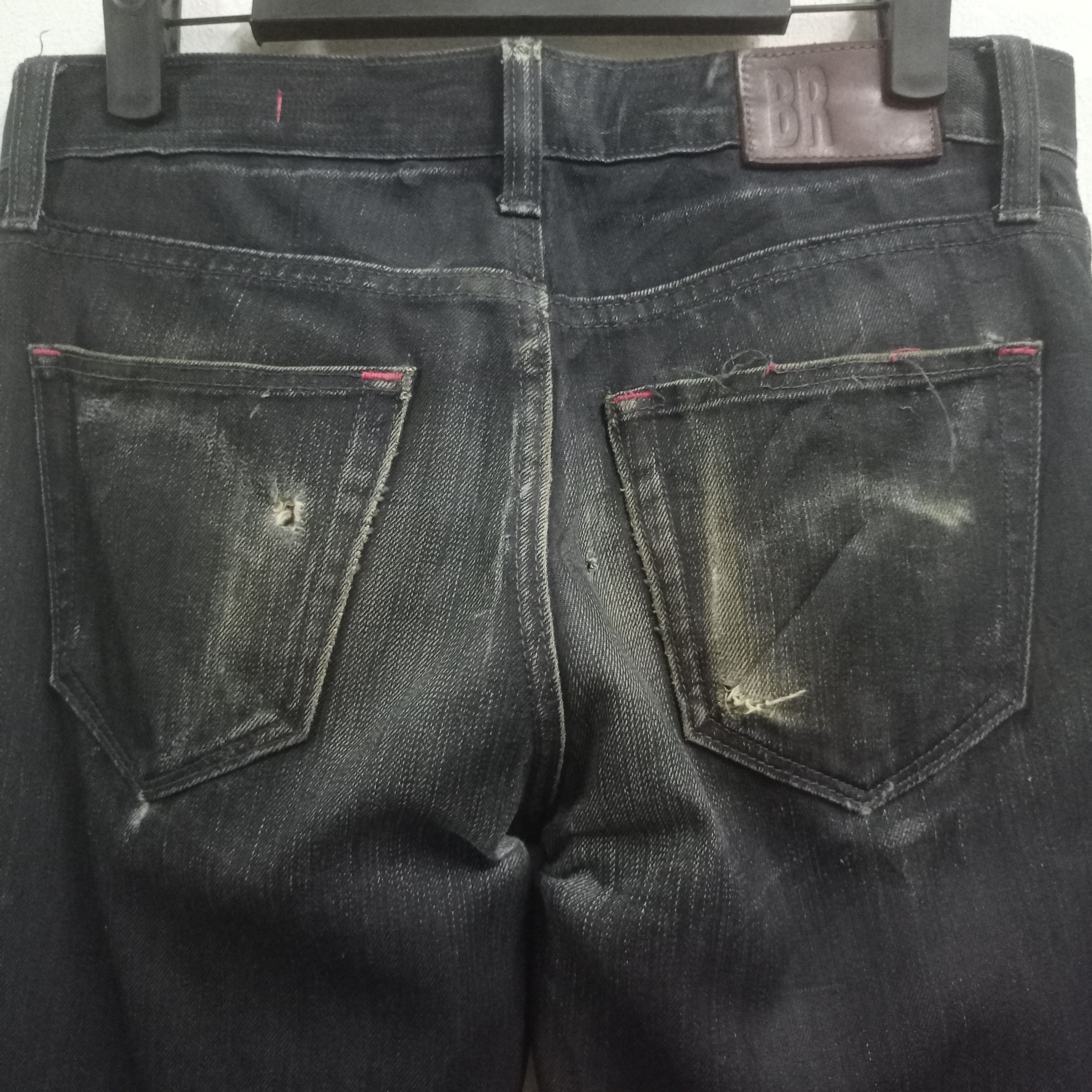 Banana Republic Vintage Banana Republic Black Mud Wash Distressed Jeans Size US 30 / EU 46 - 6 Thumbnail