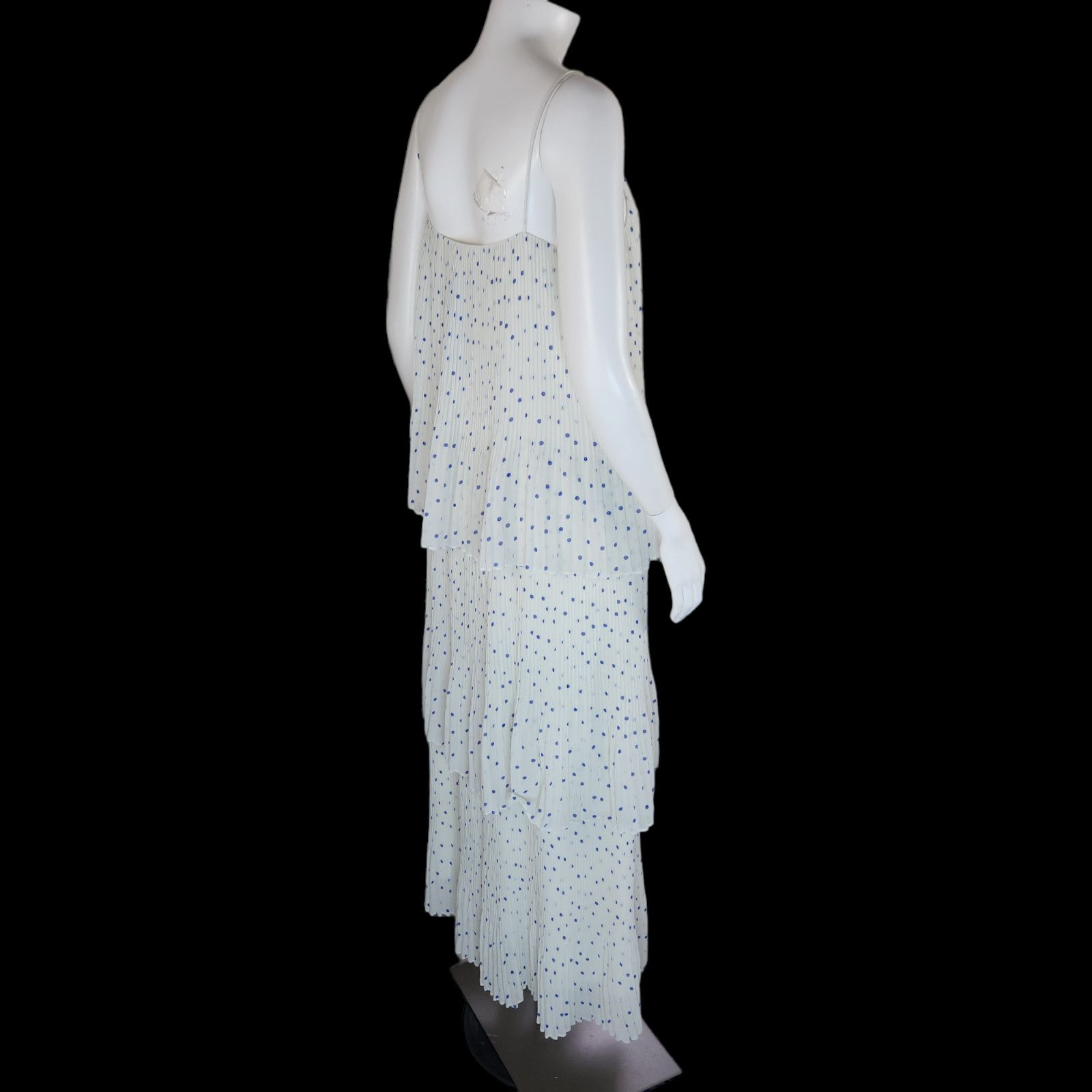 Samsoe Samsoe Samsoe Samsoe Womens Large Blue Polka Dot Maxi Dress Size L / US 10 / IT 46 - 9 Thumbnail