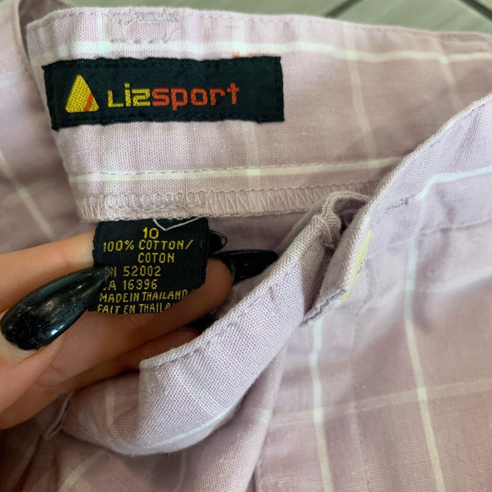 Vintage 90s Pink Plaid women's shorts Liz sport petite Size 28" / US 6 / IT 42 - 4 Thumbnail