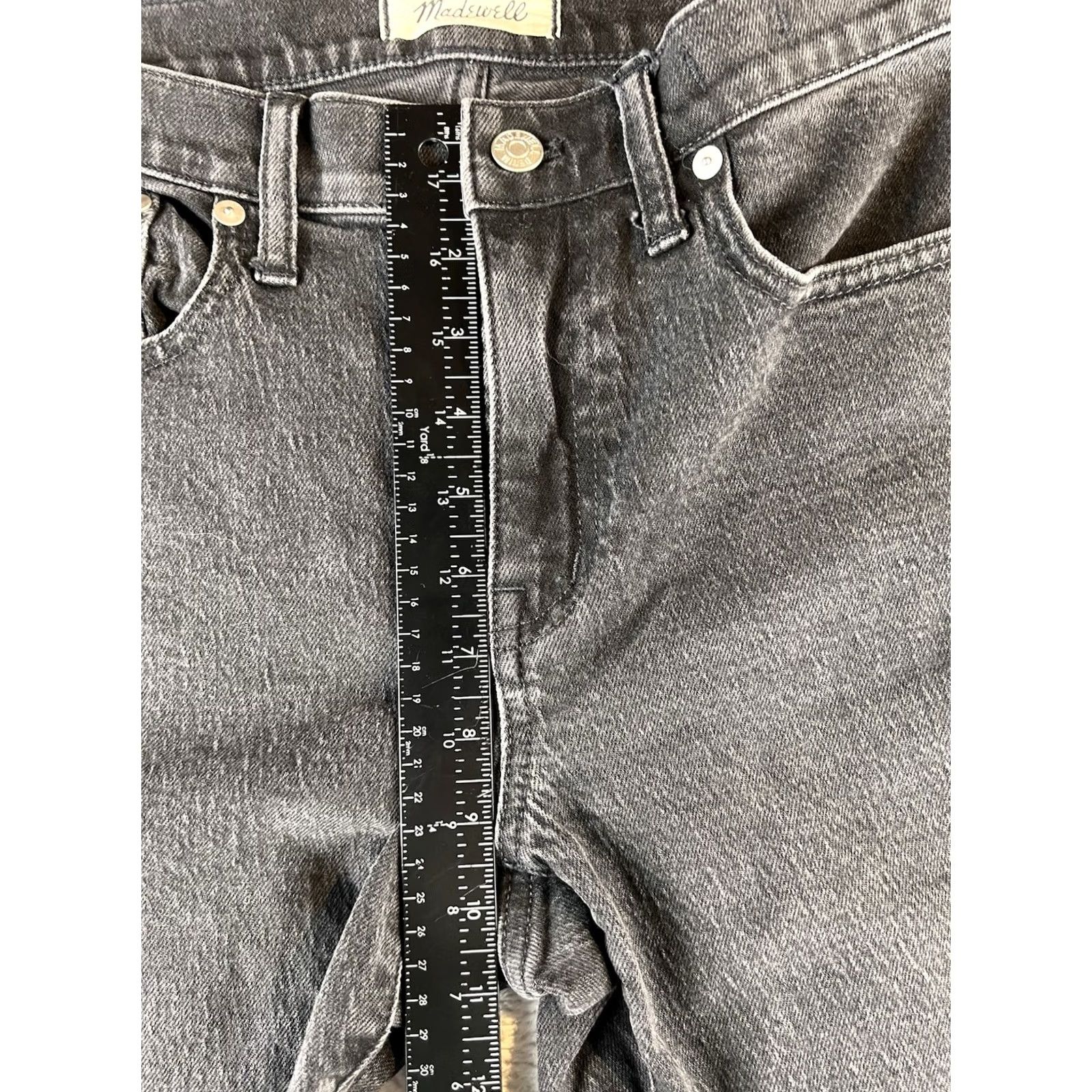 Madewell Madewell Jeans Black Size 26 Slim Boyfriend High Rise Denim Cotton Blend ZIP Button Pockets Size 30" / US 8 / IT 44 - 6 Thumbnail
