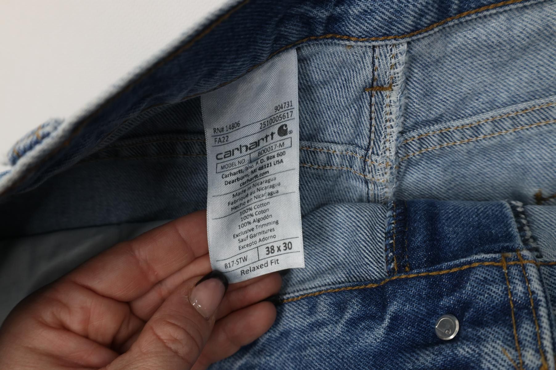Carhartt Vintage Y2K Carhartt Relaxed Fit Tapered Leg Denim Jeans Size US 38 / EU 54 - 8 Thumbnail