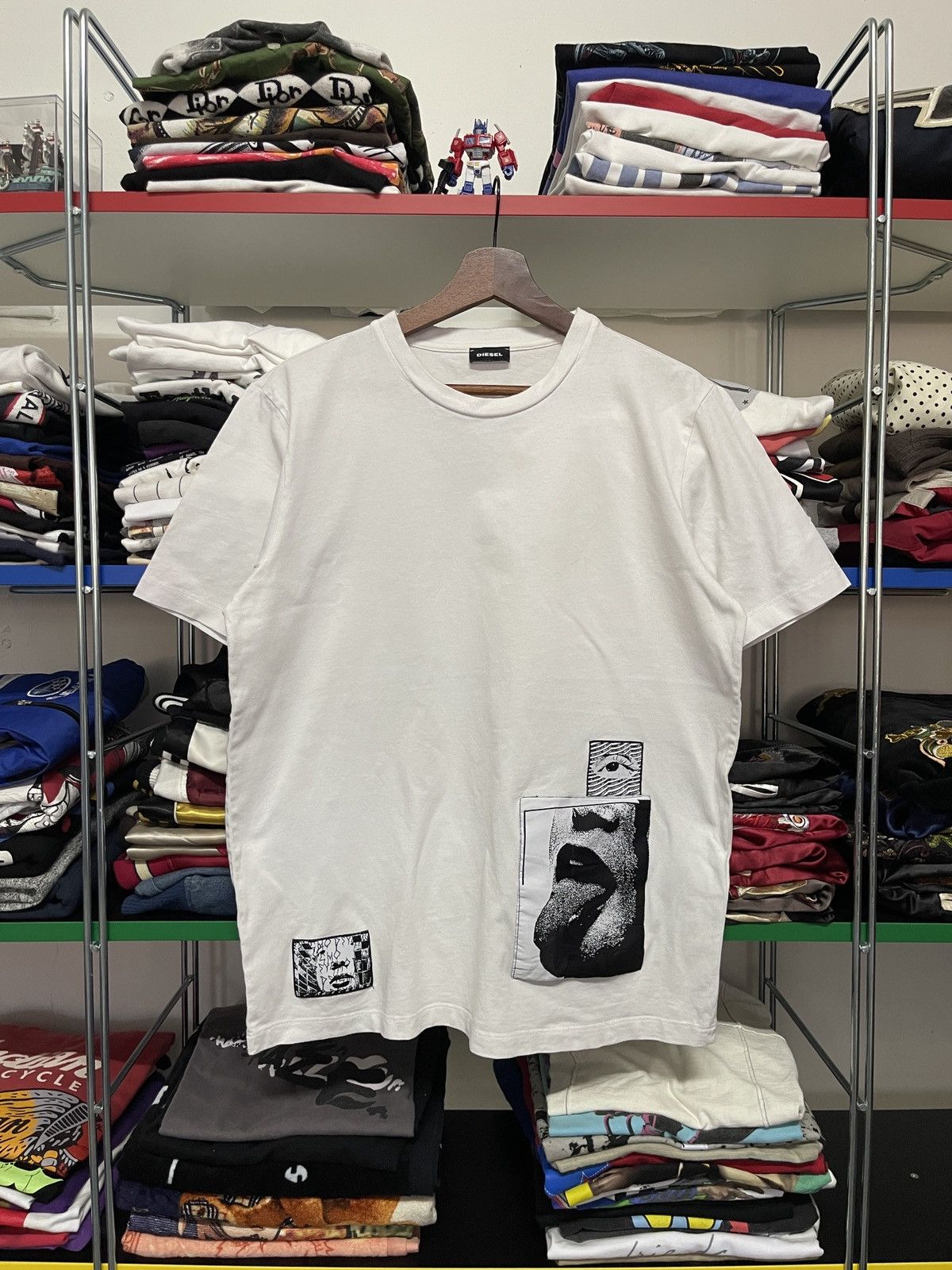 Diesel Vintage Y2K DIESEL DARK FANTASY PATCHES TEE RAF SIMON STYLE Size US M / EU 48-50 / 2 - 1 Thumbnail
