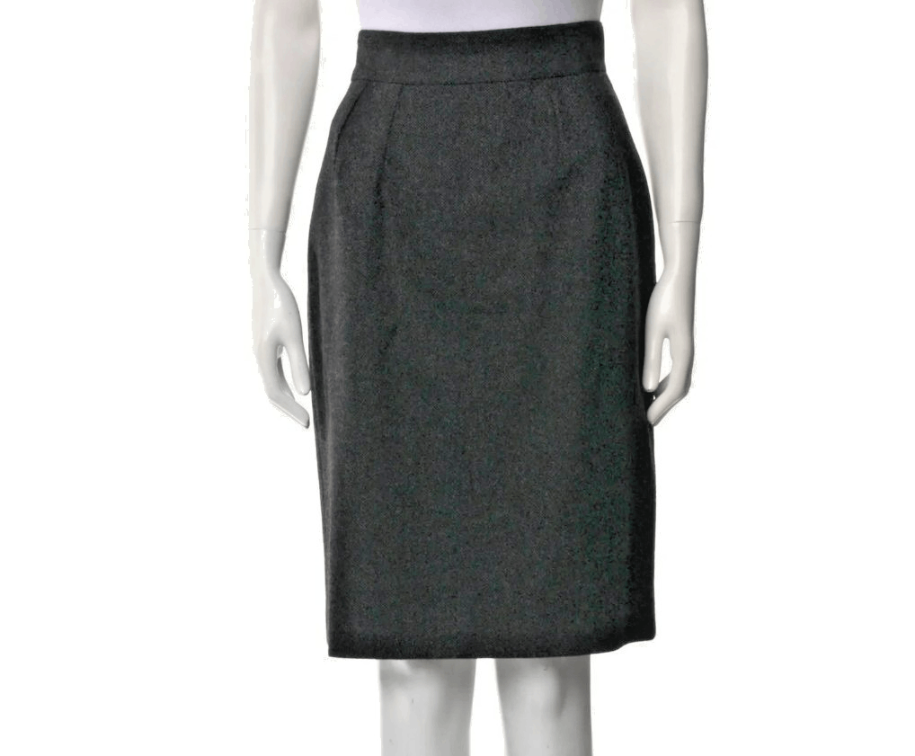 Dolce & Gabbana Dolce & Gabbana Grey Skirt US6 IT42 Wool Cashmere Zip Slim Size 28" / US 6 / IT 42 - 1 Thumbnail