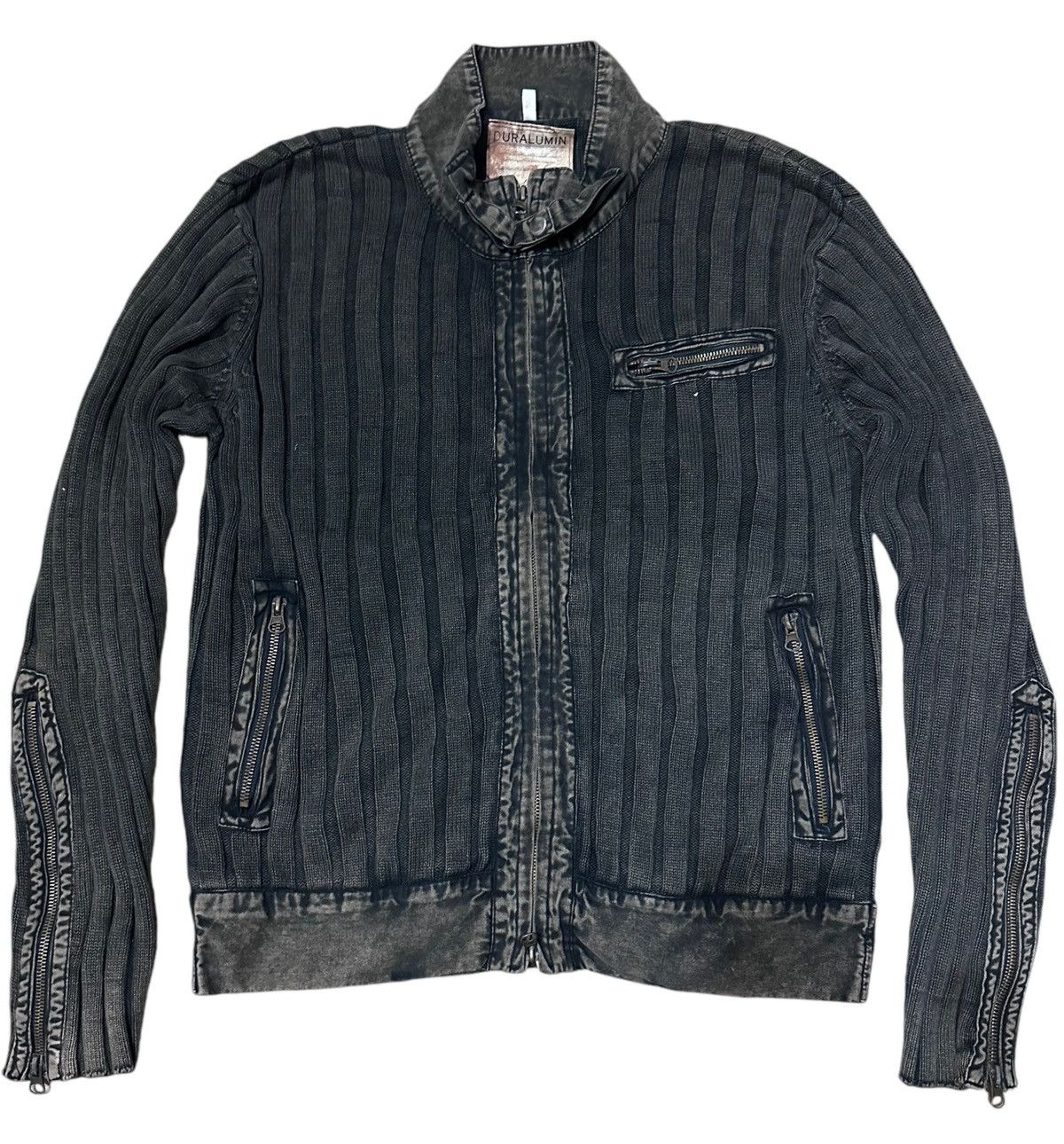 If Six Was Nine × Japanese Brand × Le Grande Bleu (L.G.B.) 🇯🇵 Vintage Japan Pleated Lgb Style Knitwear Zipper Jacket Size US M / EU 48-50 / 2 - 1 Thumbnail