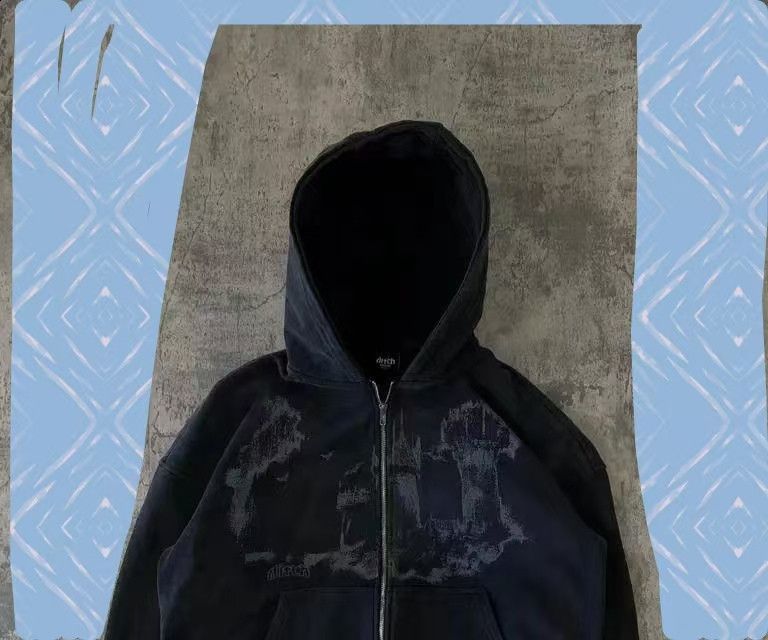Vintage Relaxed-fit hip-hop hooded zip-up jacket Size US M / EU 48-50 / 2 - 3 Thumbnail