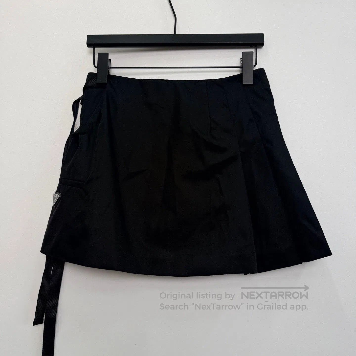 Prada PRADA Lightweight Recycled Nylon Wrap Skirt. Size 37" - 3 Thumbnail
