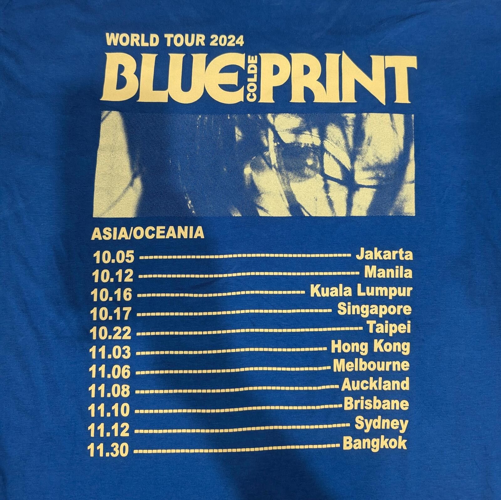 Other Colde 'Blueprint' Asia/Oceania Tour Merch Blue T-Shirt XL Size US XL / EU 56 / 4 - 5 Thumbnail