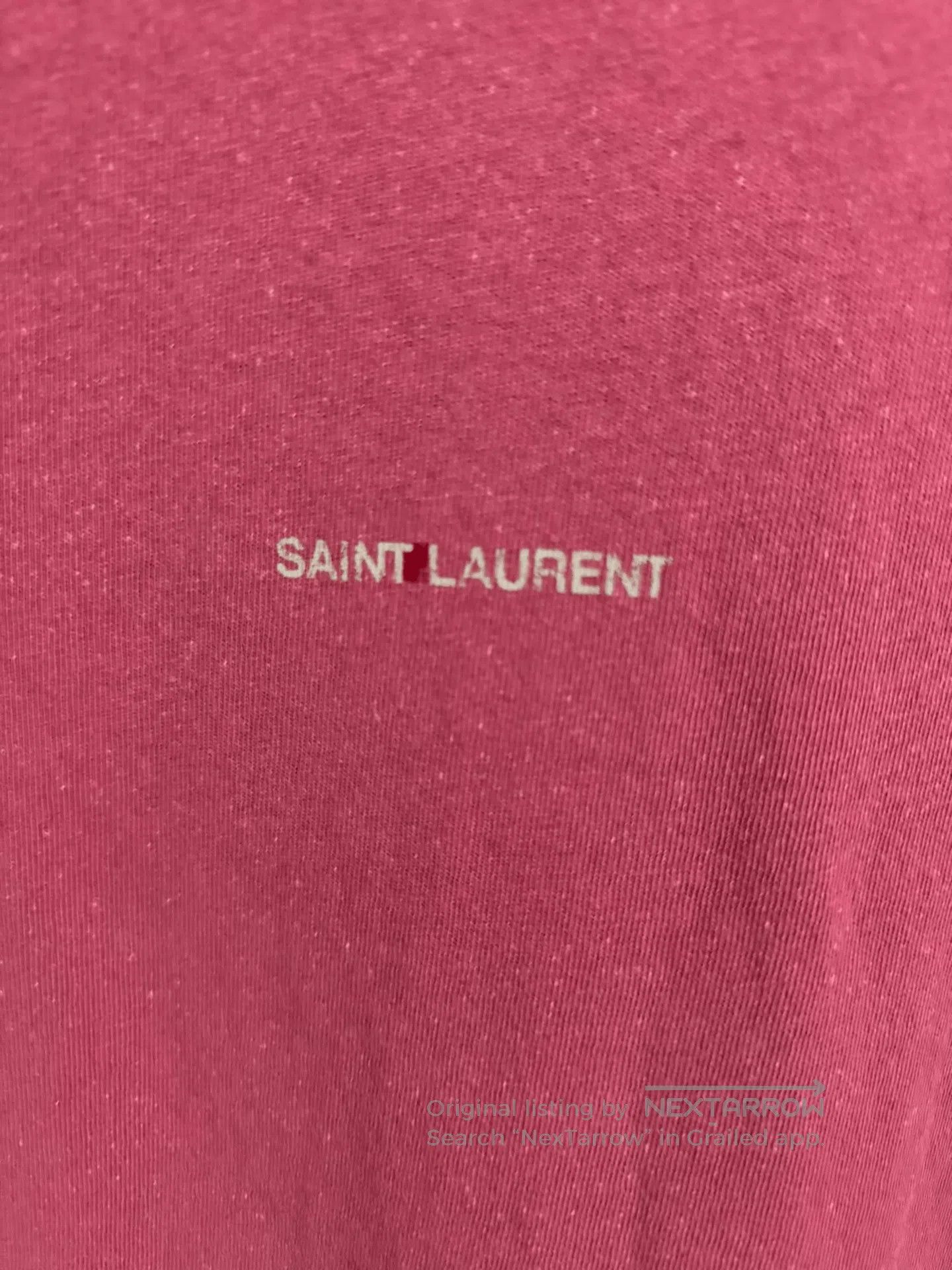 Saint Laurent Pink Logo T-Shirt.