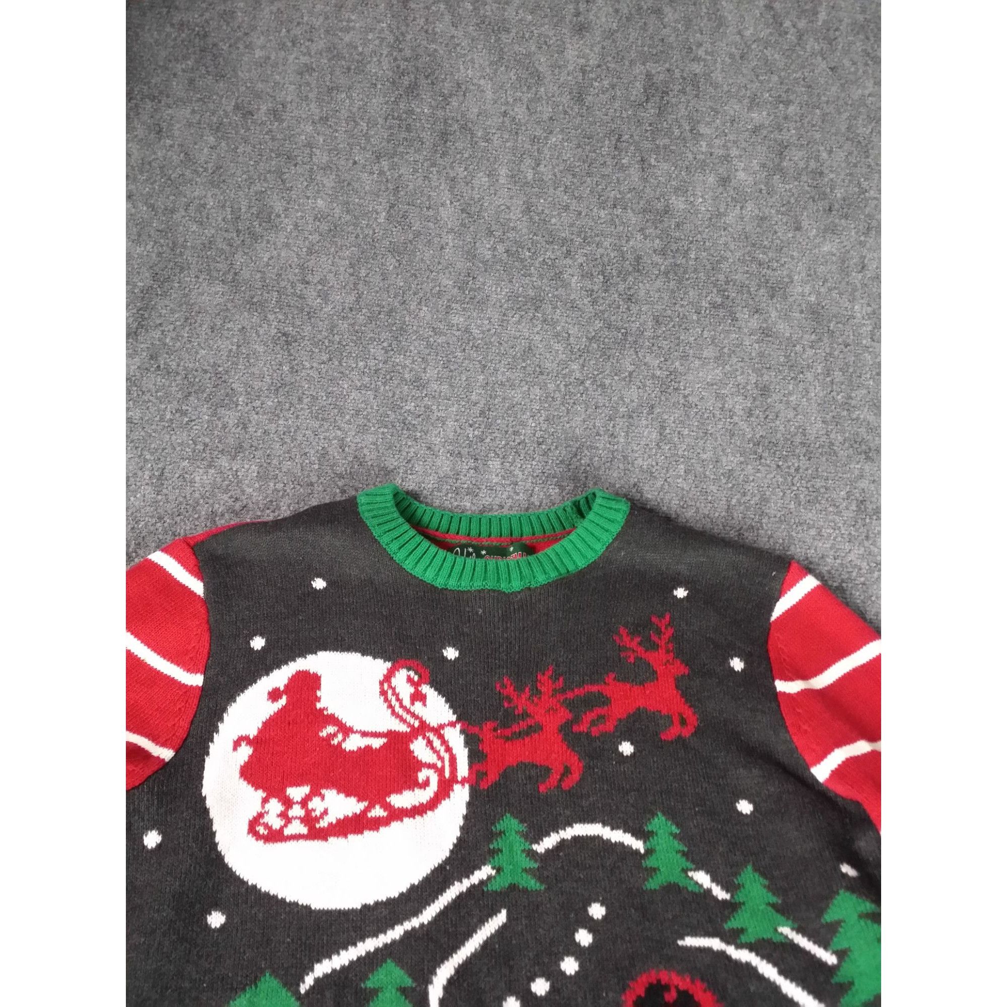 Holiday Brand Ugly Christmas Sweater Knit Pullover Sweater Polar Bear Sant Size S / US 4 / IT 40 - 2 Thumbnail