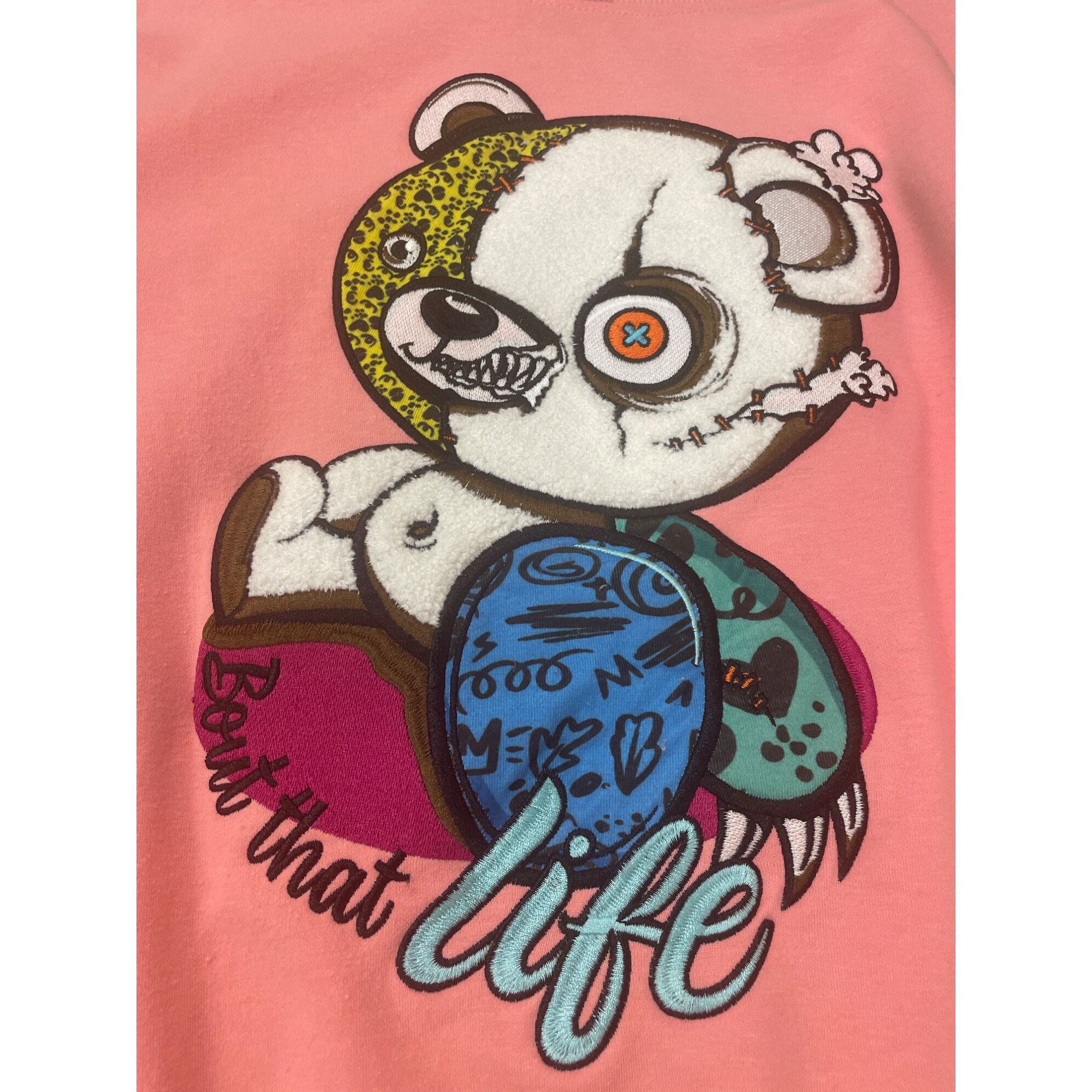 Other Genuine Authentic womans pink Graphic embroided Medium sweat Size M / US 6-8 / IT 42-44 - 2 Thumbnail