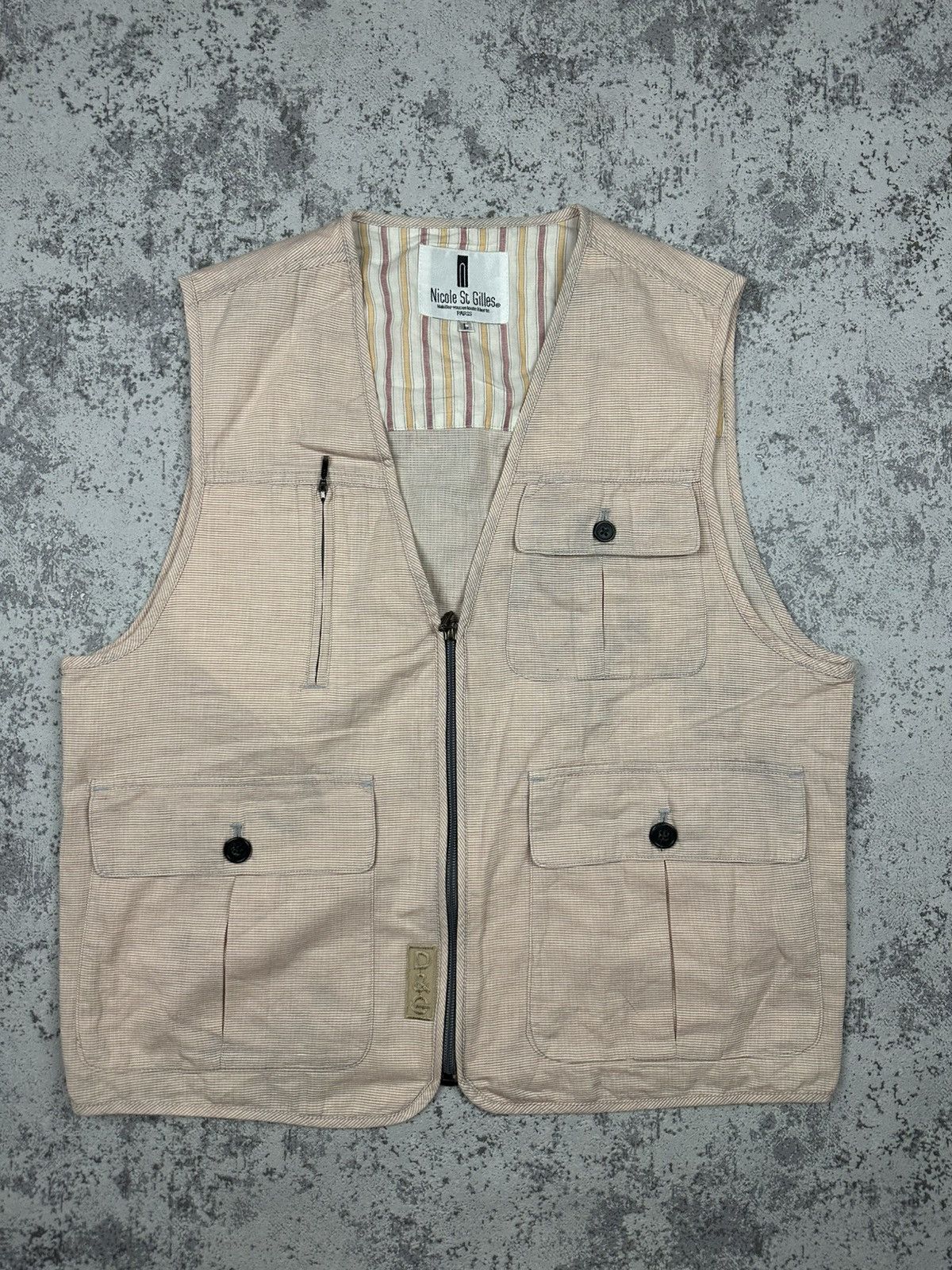 Japanese Brand Nicole St. Gilles Paris Tactical Utility Vest Beige Japan Size US L / EU 52-54 / 3 - 1 Thumbnail