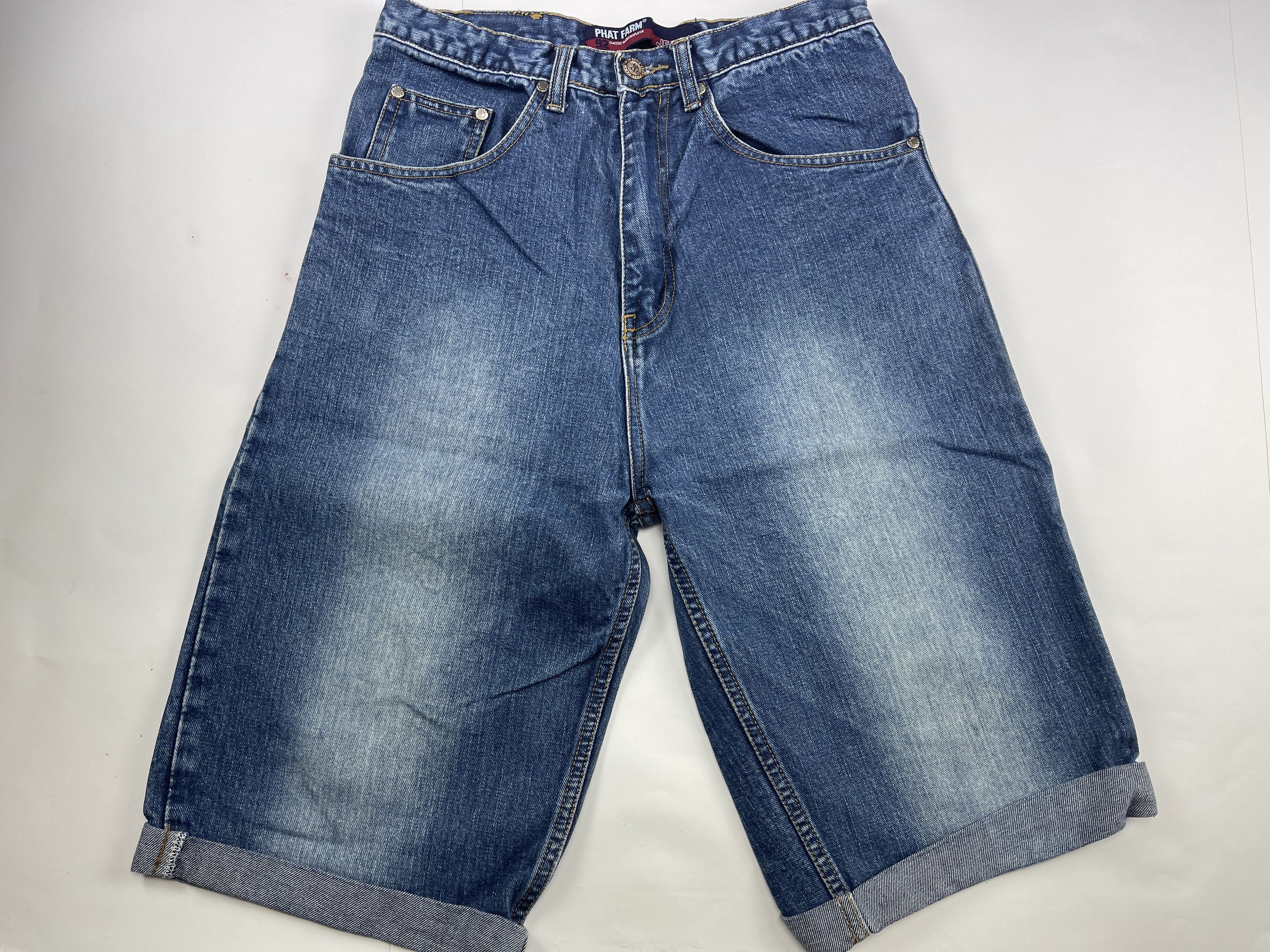 Phat Farm Phat Farm shorts, vintage hip hop baggy jeans, 90s size W 28 Size US 28 / EU 44 - 6 Thumbnail