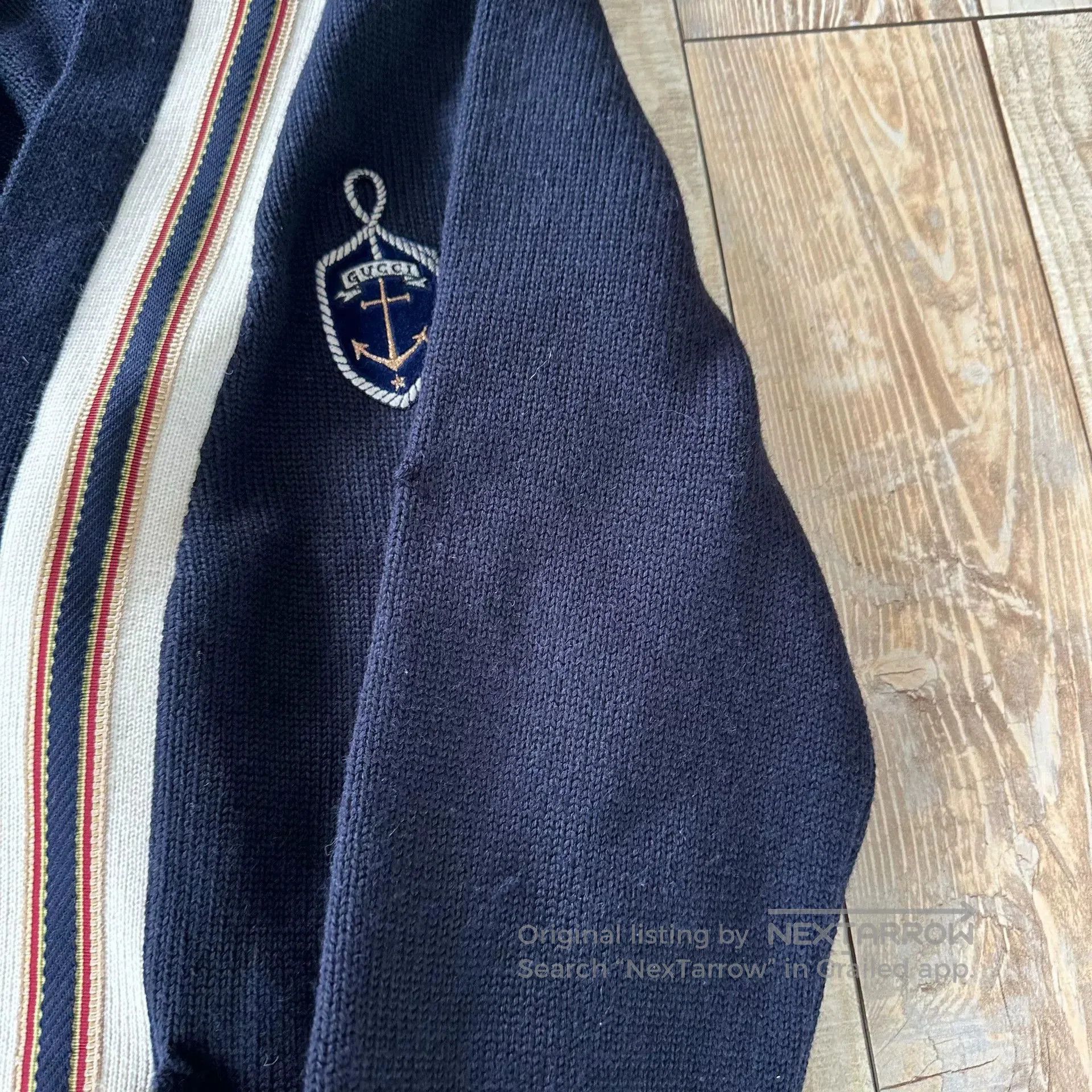 Gucci Gucci Anchor Badge Embroidered Cardigan. Size US M / EU 48-50 / 2 - 5 Thumbnail