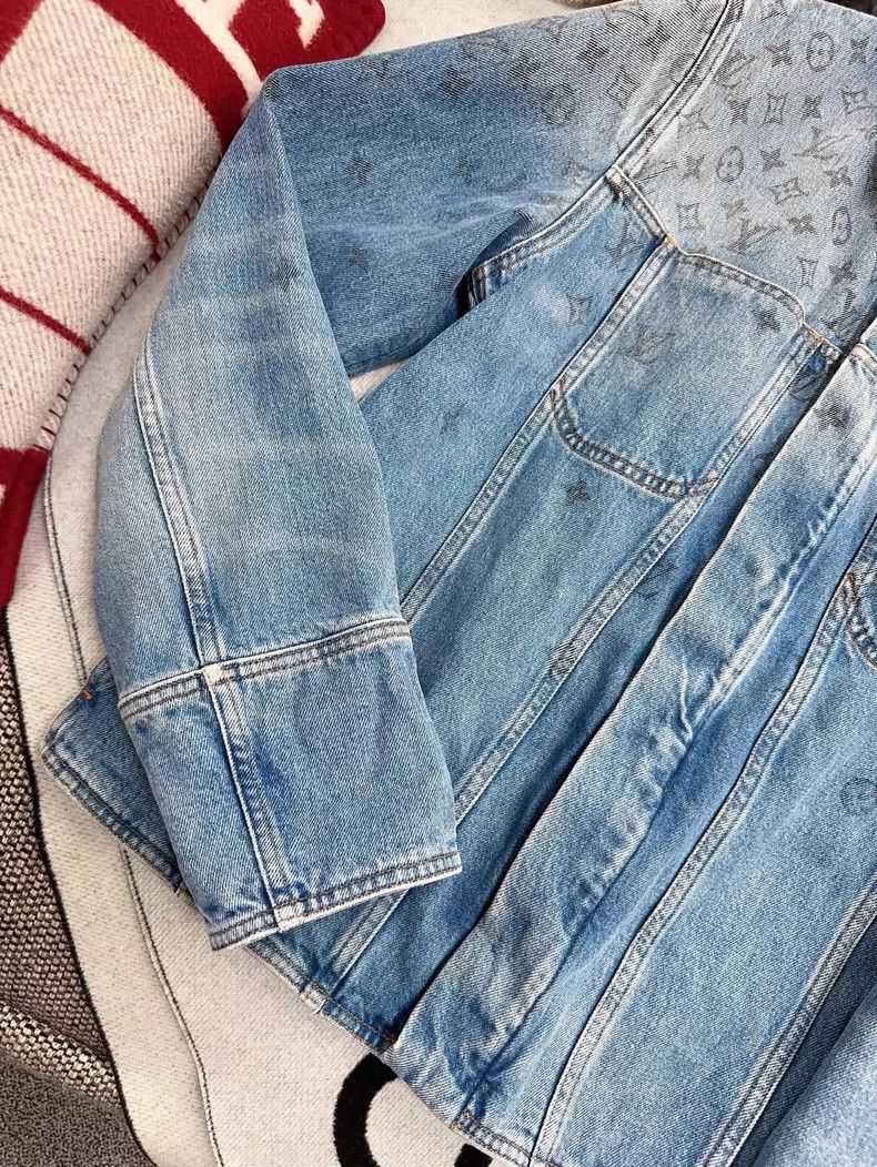 Louis Vuitton LOUIS VUITTON Blue presbyopic gradient denim jacket 2504-Ne Size US L / EU 52-54 / 3 - 3 Thumbnail