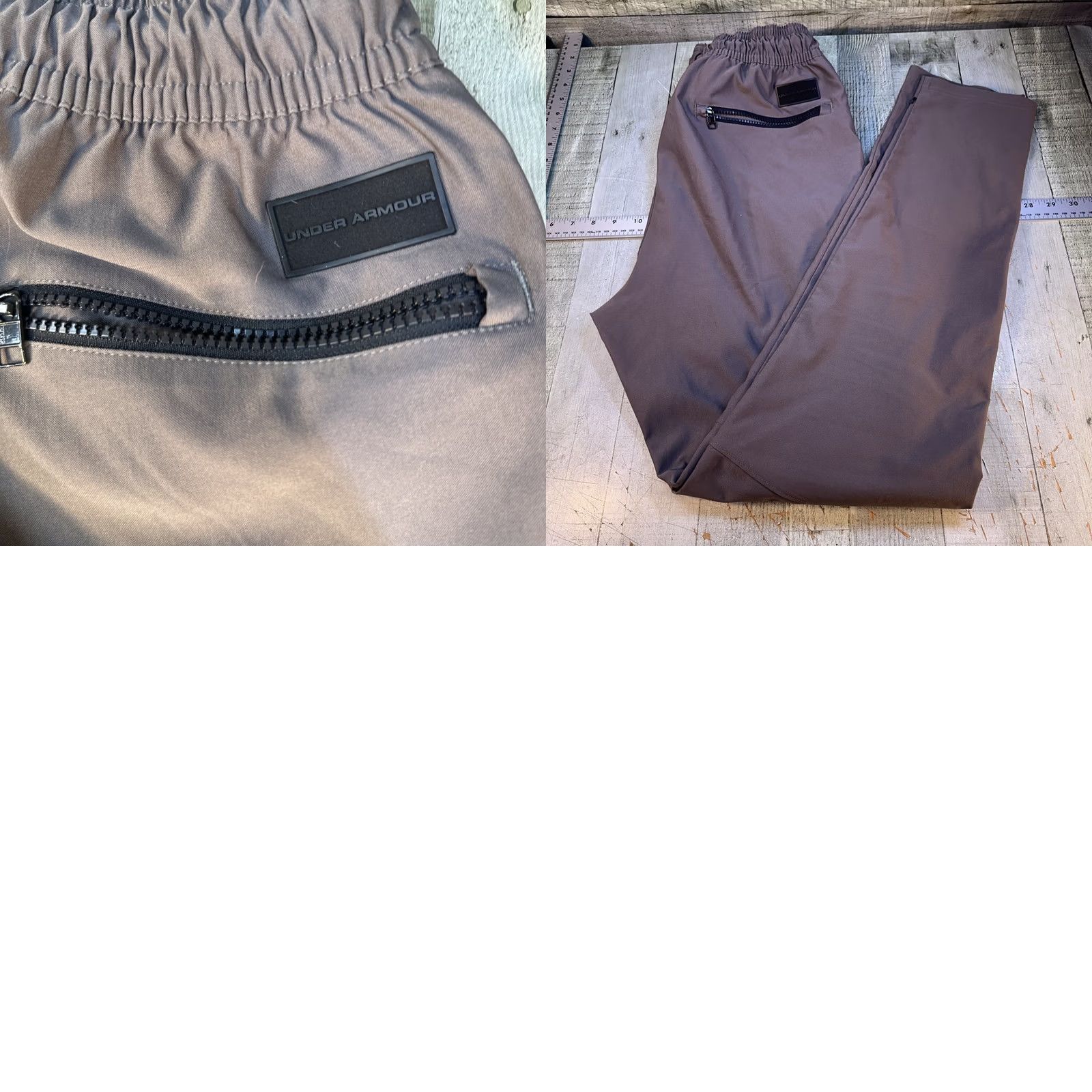 Under Armour Under Armour Mens L Training Pants Brown Jogger Zip Pocket Athletic Activewear Pants Mens Size US 33 - 8 Thumbnail