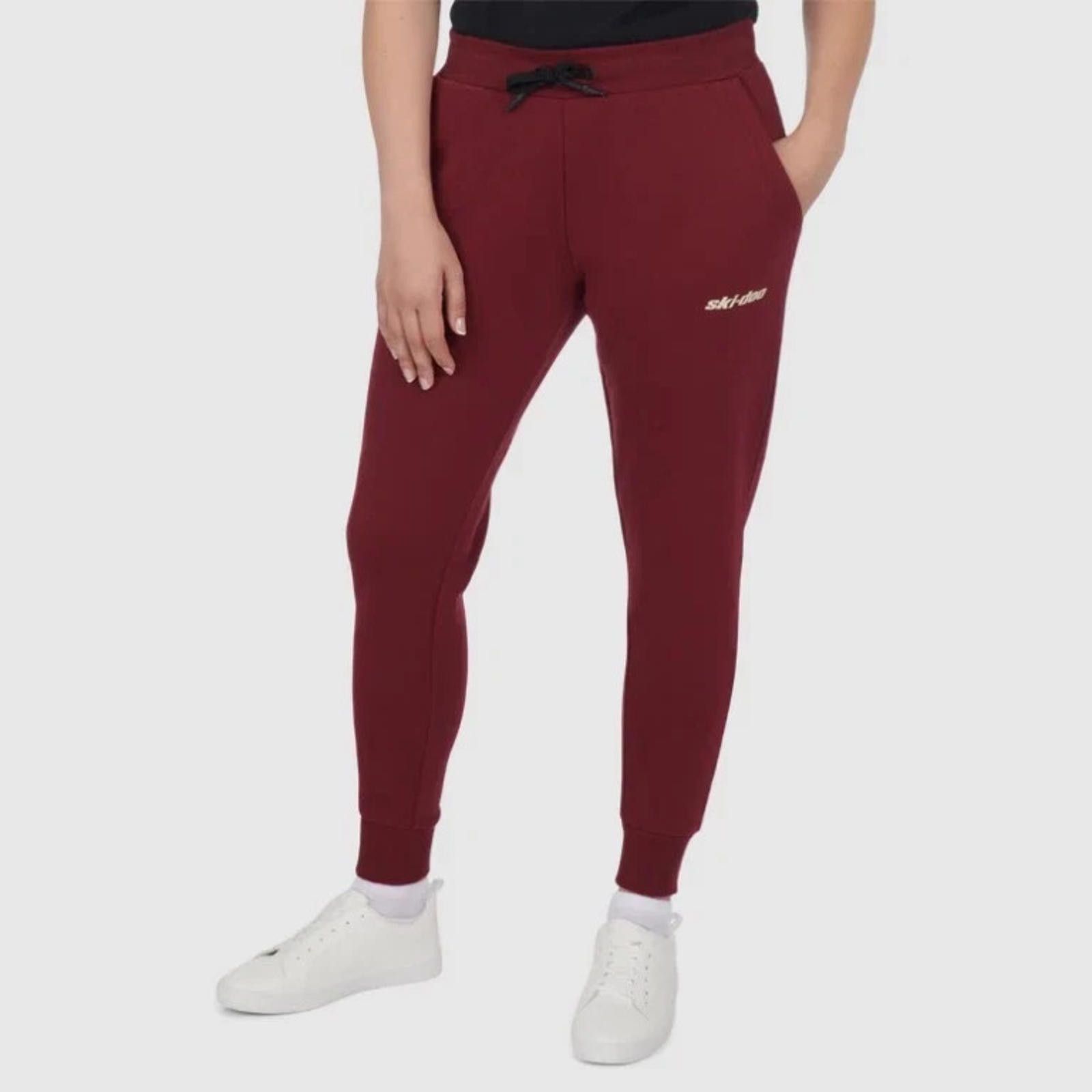 Ski-Doo Ski-Doo Women's Signature Sweatpants, Wine, L Size ONE SIZE - 1 Thumbnail