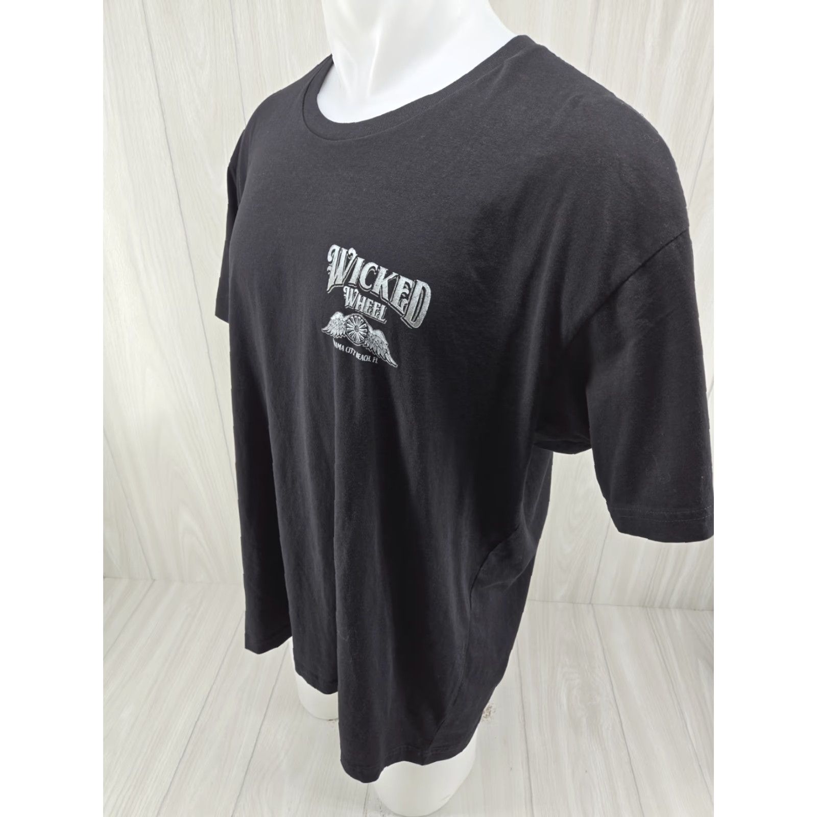 Vintage Wicked Wheel Motorcycle Panama City Beach Shirt Men Black XL Size US XL / EU 56 / 4 - 5 Thumbnail