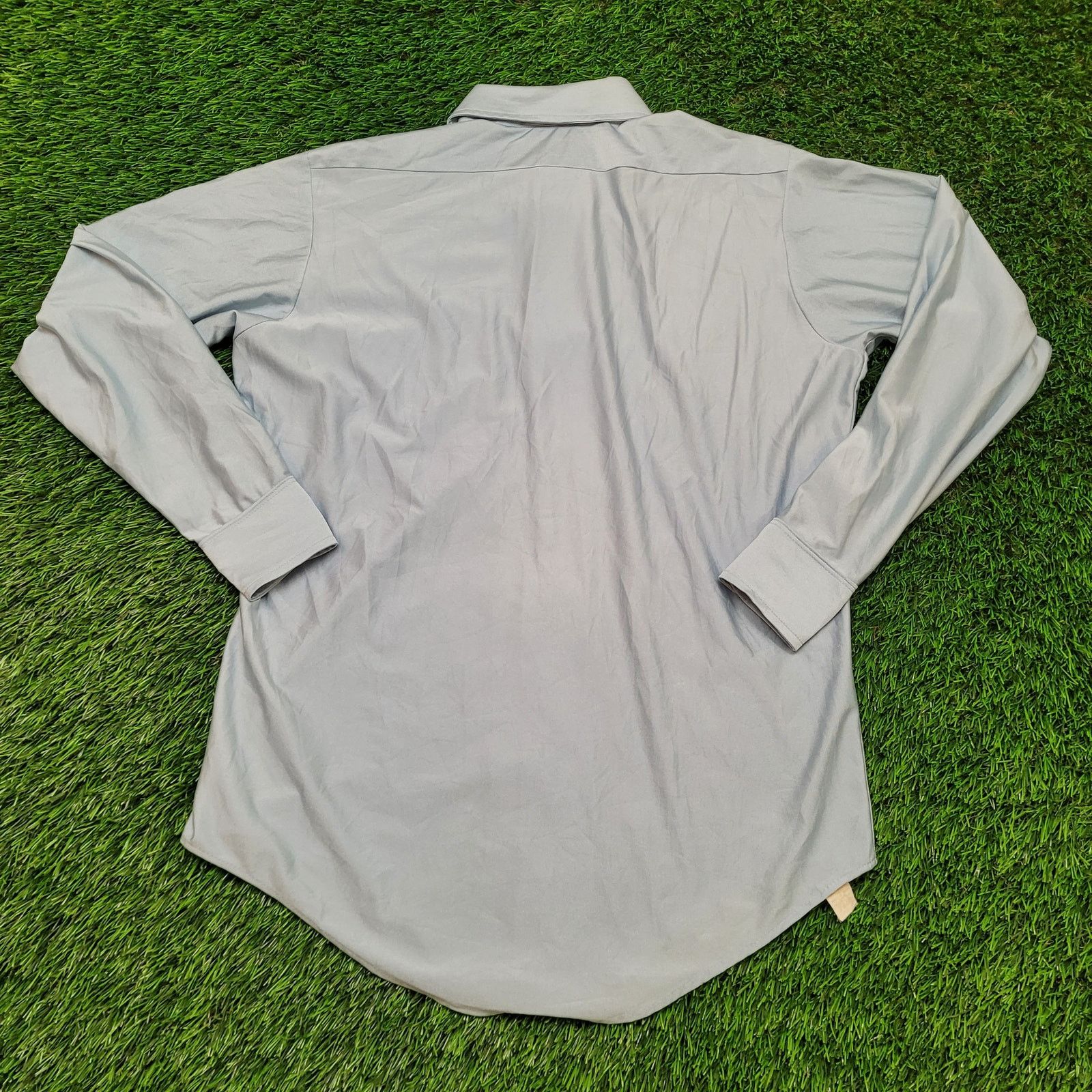 Van Heusen VTG 70s Van-Heusen Dagger Collar Nylon Button Shirt M Qiana Size US M / EU 48-50 / 2 - 6 Thumbnail