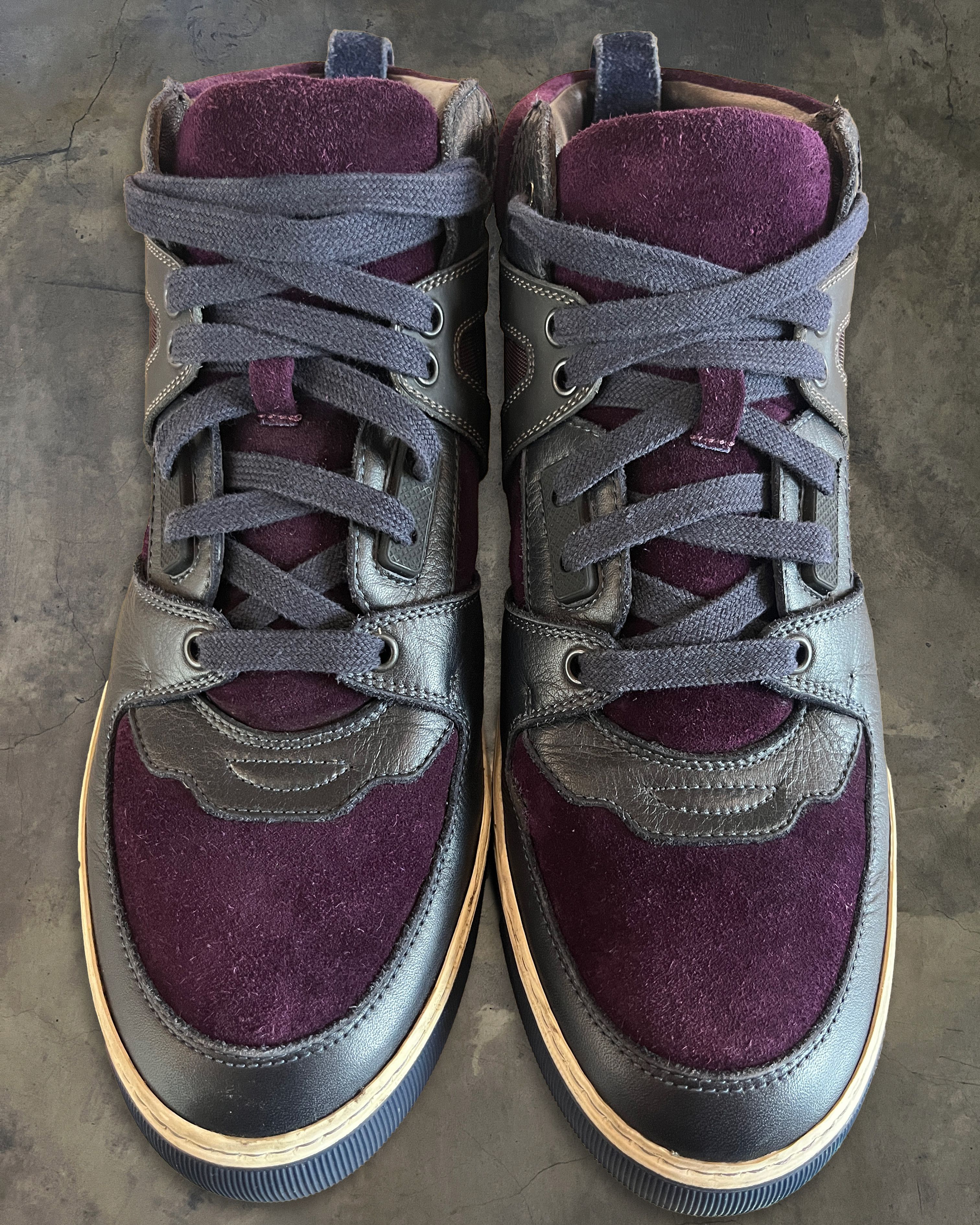Lanvin LANVIN PURPLE MID TOP SUEDE SNEAKER Size US 10 / EU 43 - 2 Thumbnail