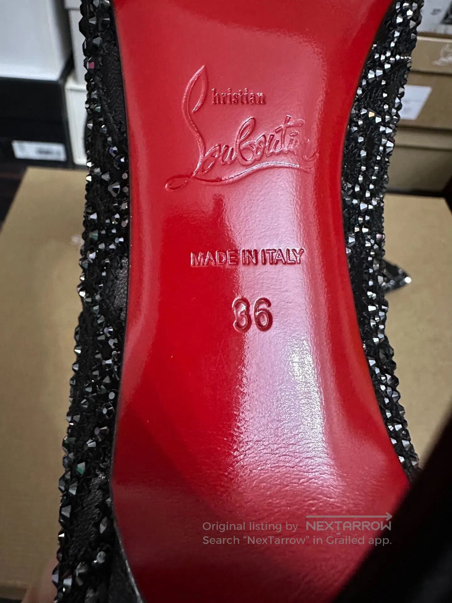 Christian Louboutin Christian Louboutin Limited Edition Black Diamond Heels. Size US 5 / IT 35 - 7 Thumbnail