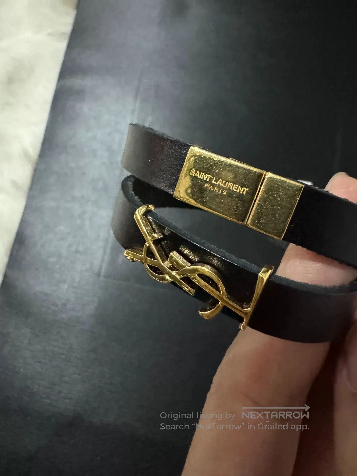 Saint Laurent Paris Saint Laurent YSL Gold Double Ring Bracelet. Size ONE SIZE - 6 Thumbnail