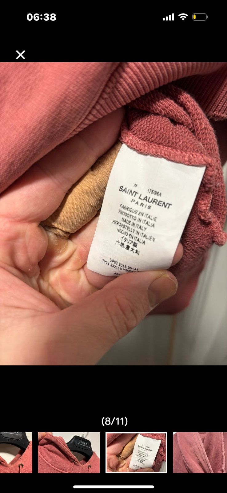 Saint Laurent Paris saint laurent distressed hoodie Size US M / EU 48-50 / 2 - 6 Thumbnail
