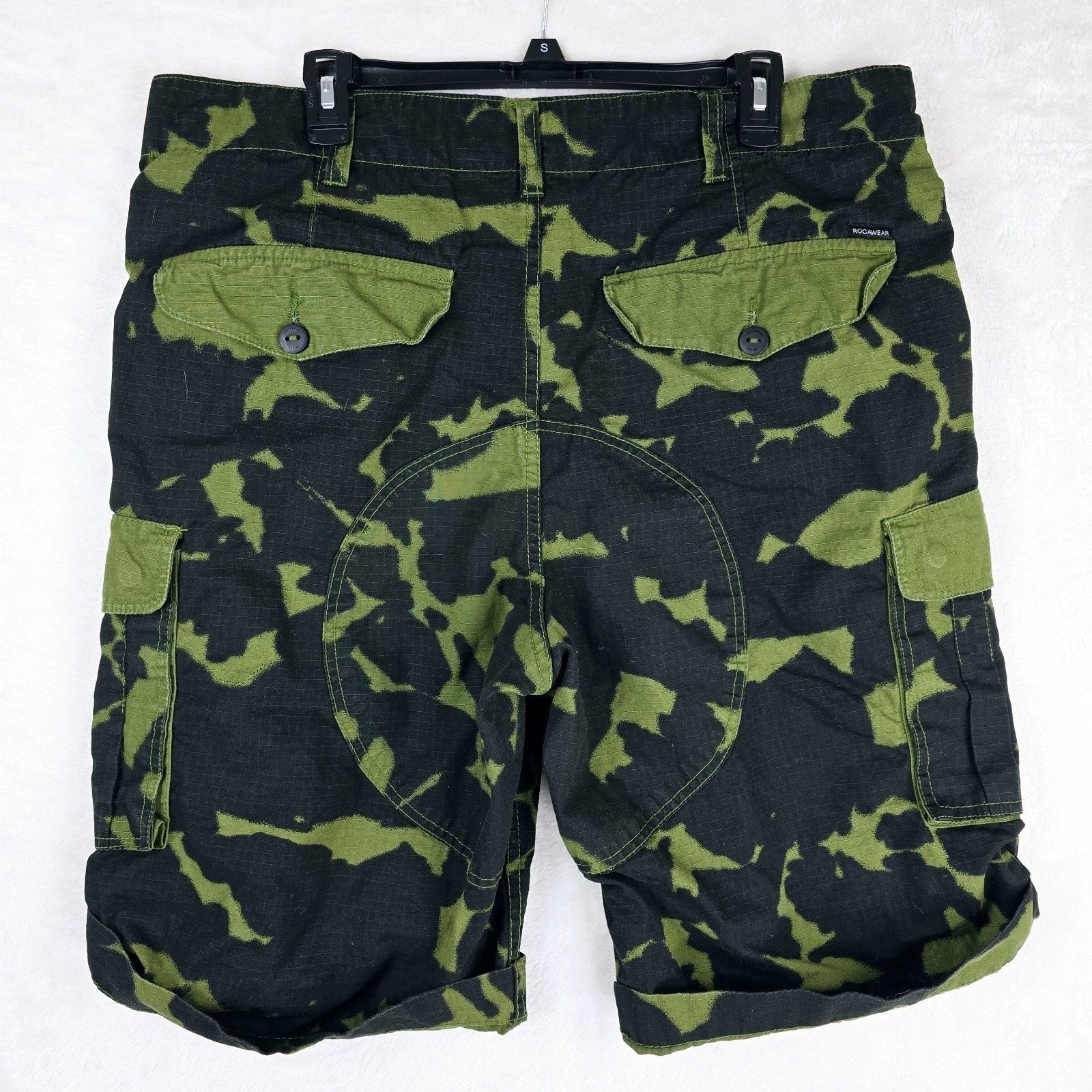 Rocawear Rocawear Denim Shorts Size 38 Baggy Cargo Skater Hip Hop Size US 38 / EU 54 - 5 Thumbnail