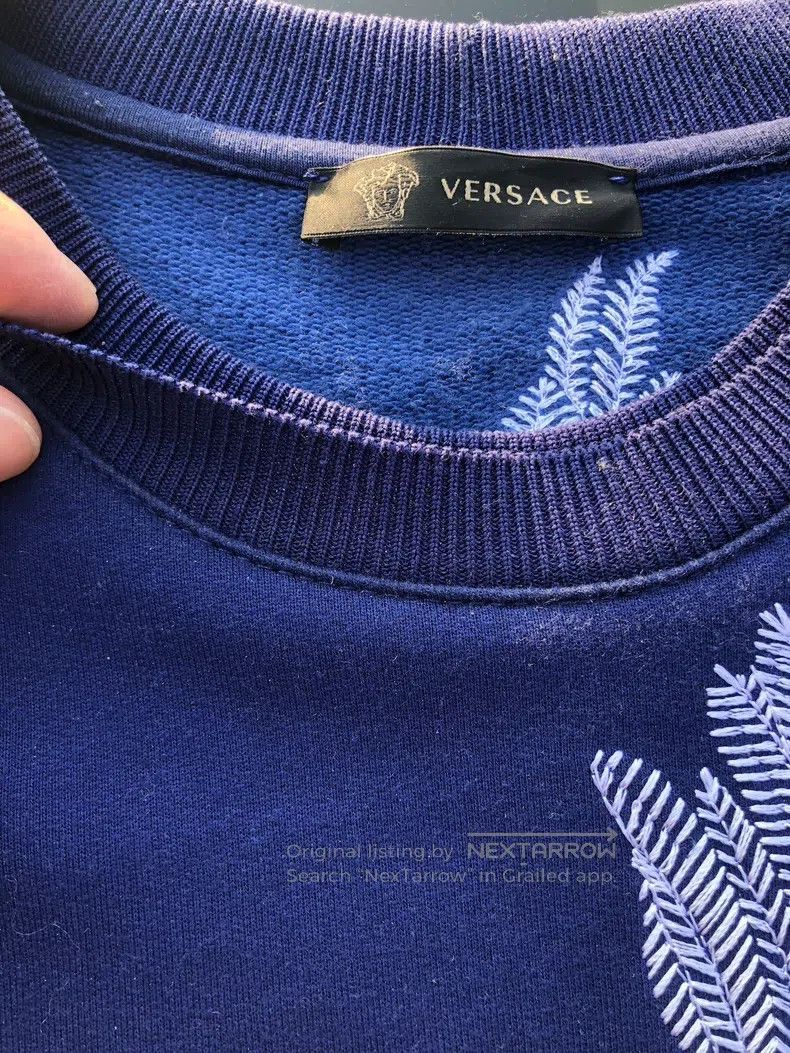 Versace Versace Heavy industry embroidered men's casual sweatshirt Size US L / EU 52-54 / 3 - 6 Thumbnail
