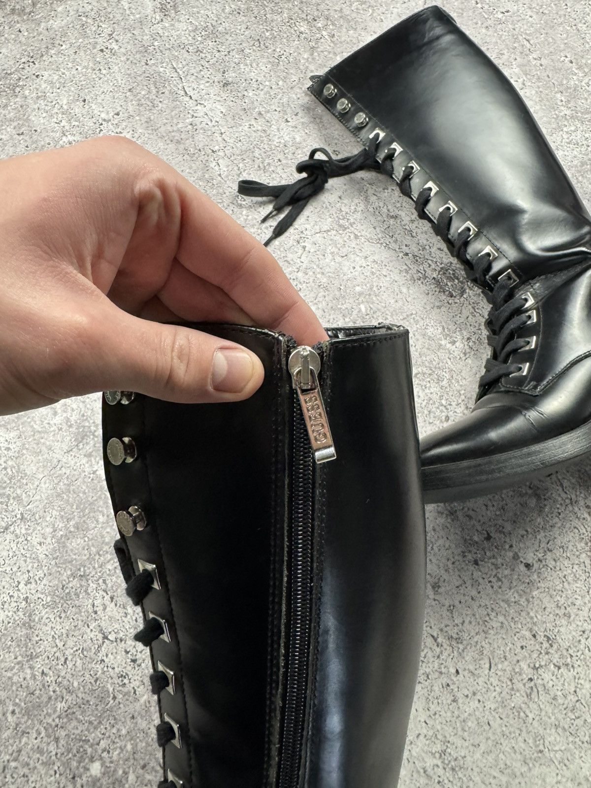 Japanese Brand Vintage AS 98 Zip Ankle Owens Style Leather Distressed Boots Size US 7 / IT 37 - 12 Thumbnail